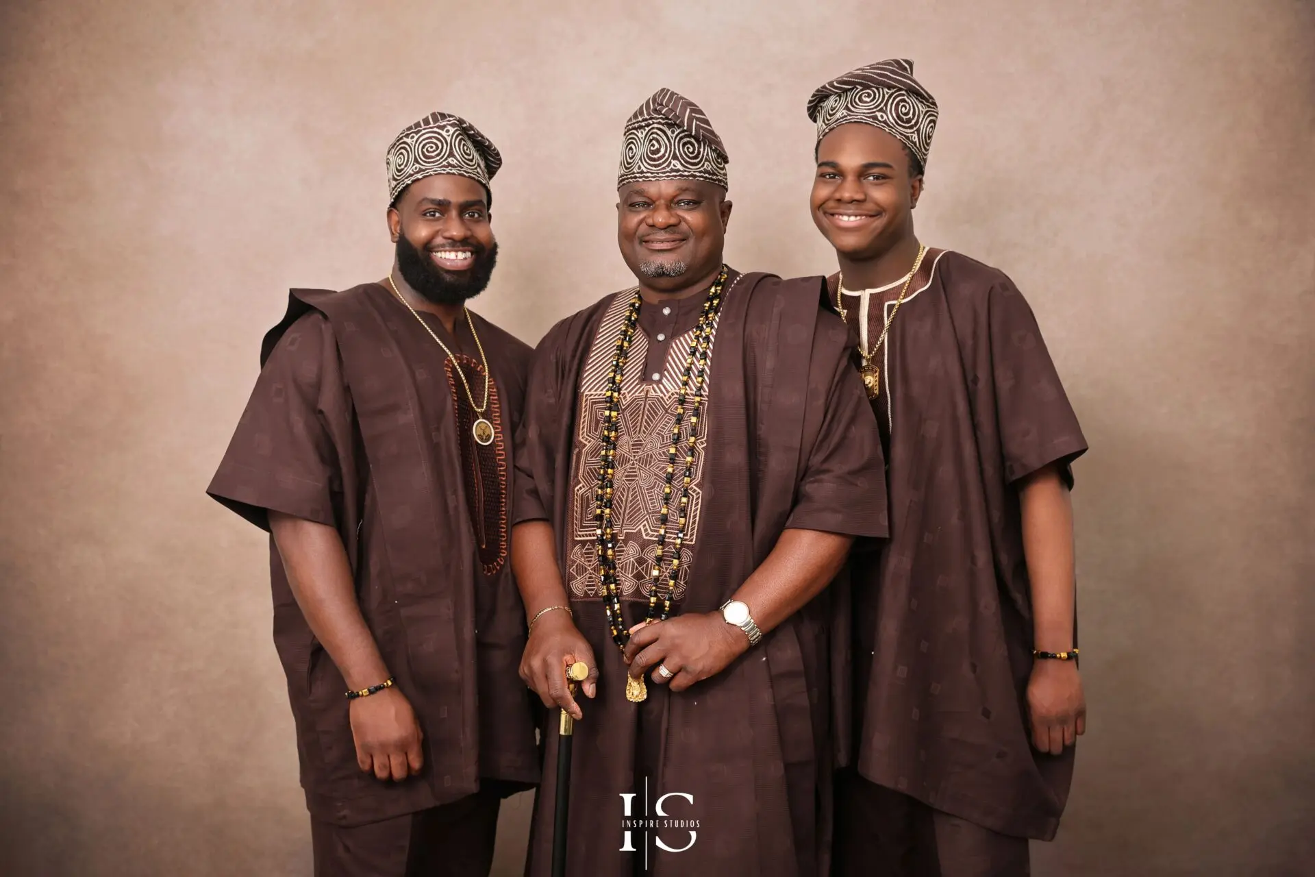 African family celebration portrait captured in a London studio