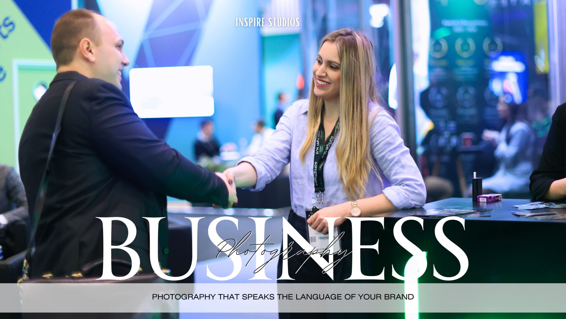 Modern studio business portrait of entrepreneur