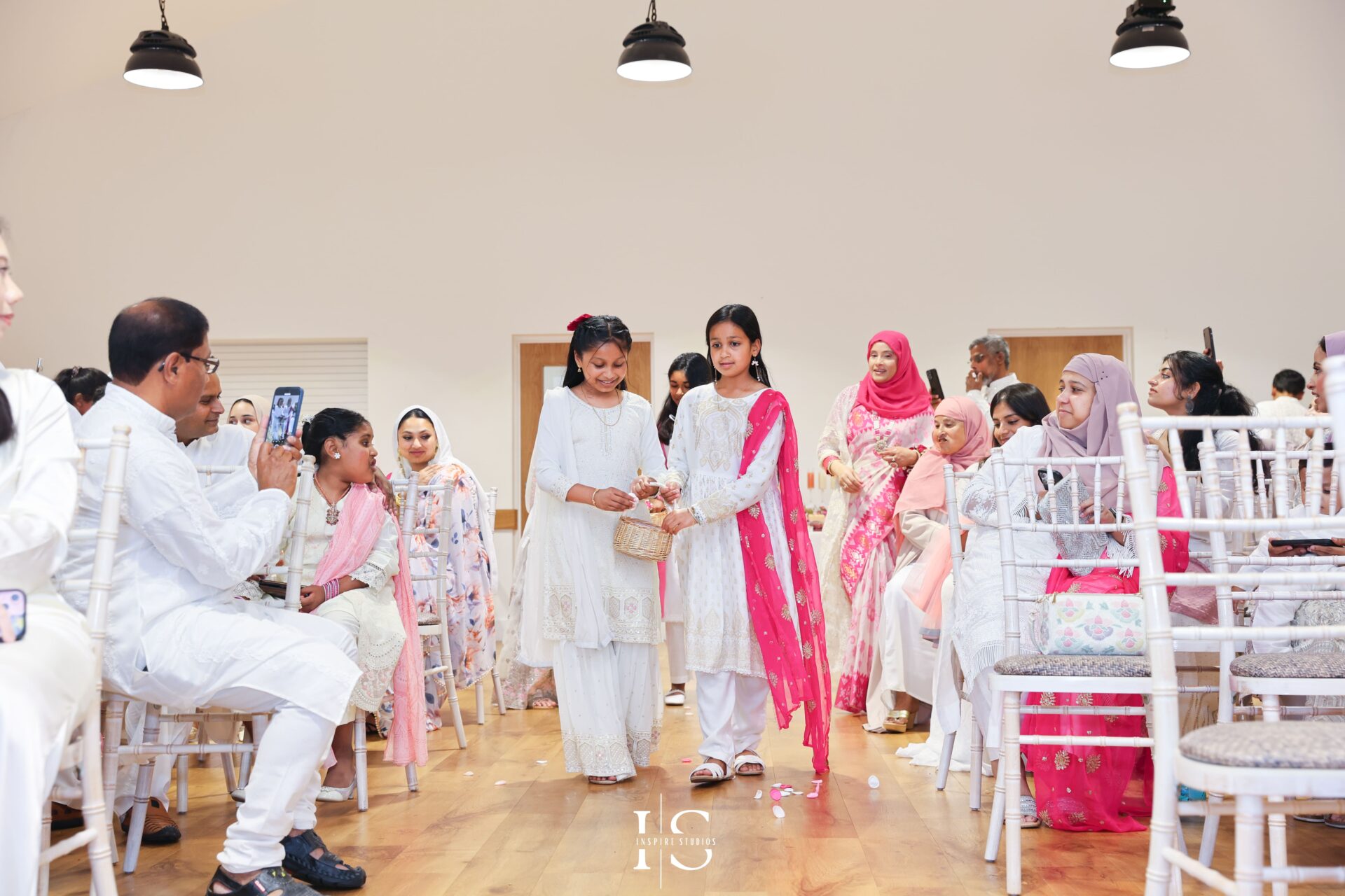 Bangladeshi Mehndi bride’s grand entrance at London wedding.