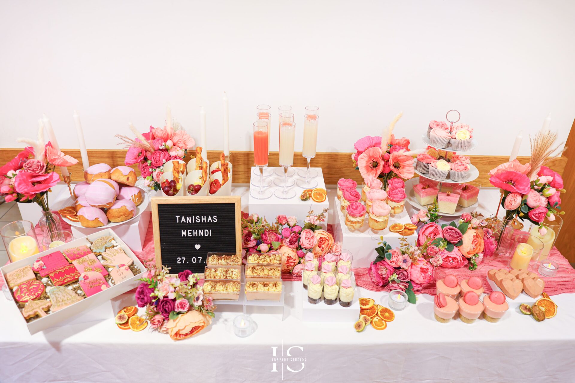 Traditional Bangladeshi wedding cake and sweet dessert table in London.