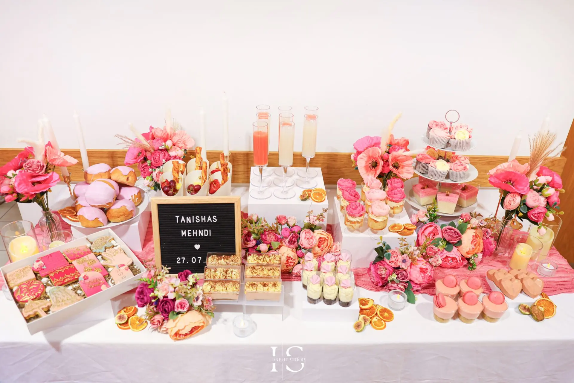 Traditional Bangladeshi wedding cake and sweet dessert table in London.