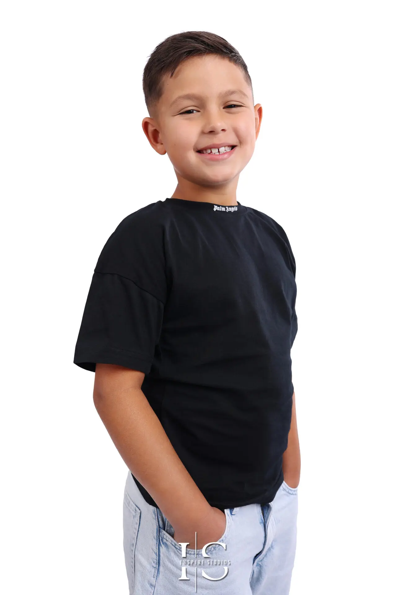 Bright and professional studio children’s headshot.