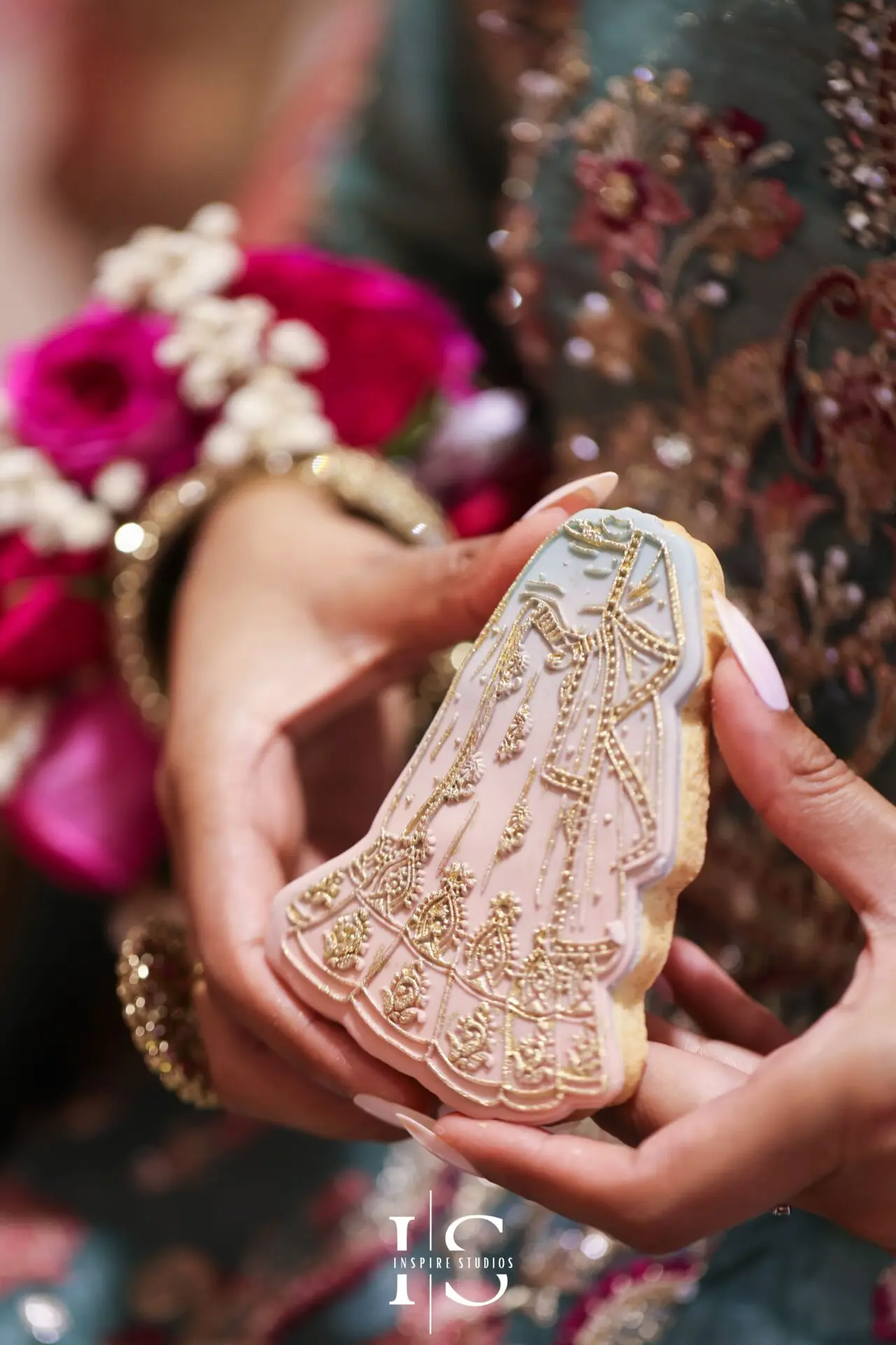 Close-up Mehndi wedding photography in London.