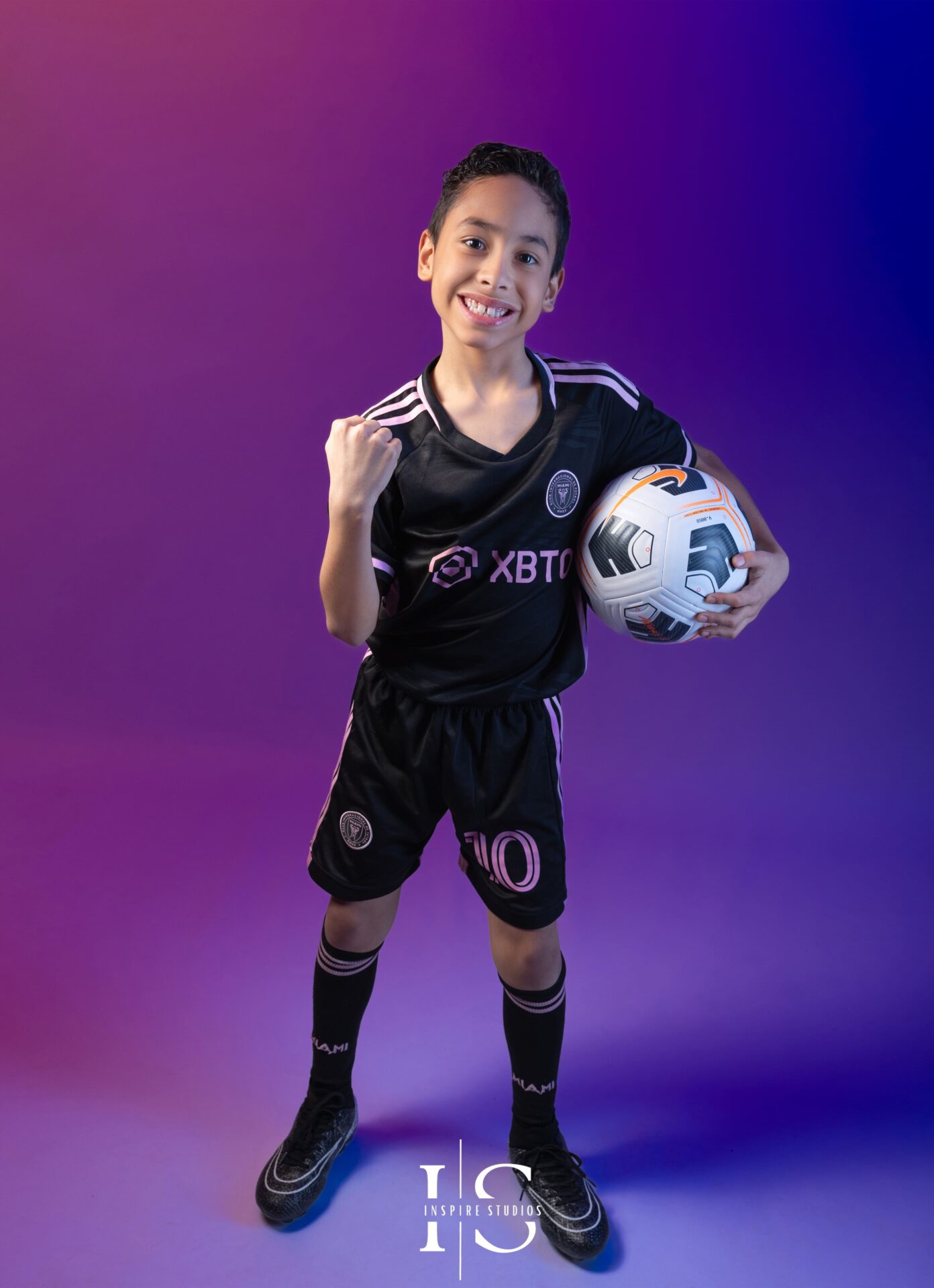 Inspire Studios children’s football photoshoot London