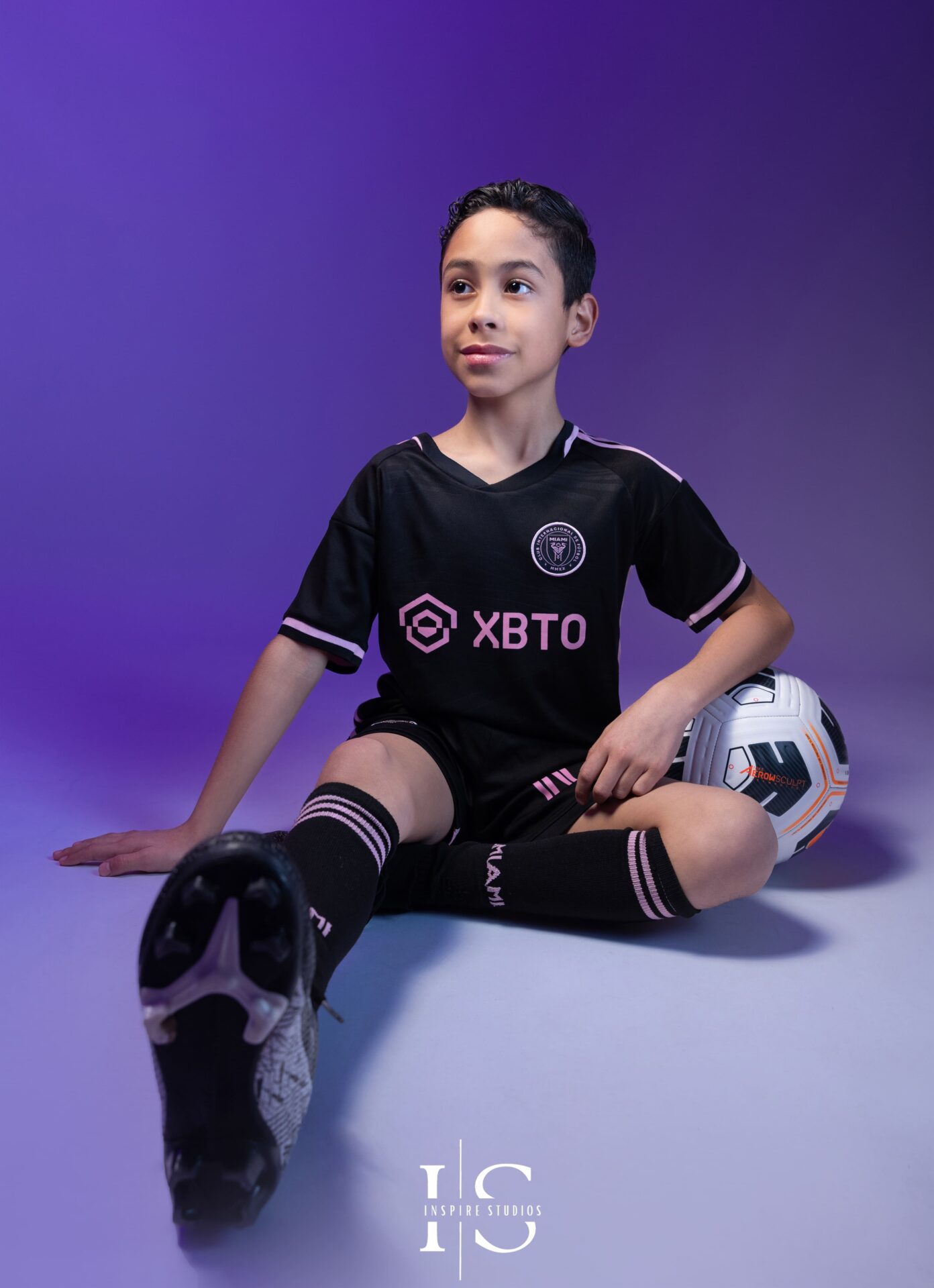 Walthamstow studio kids sports photoshoot football theme