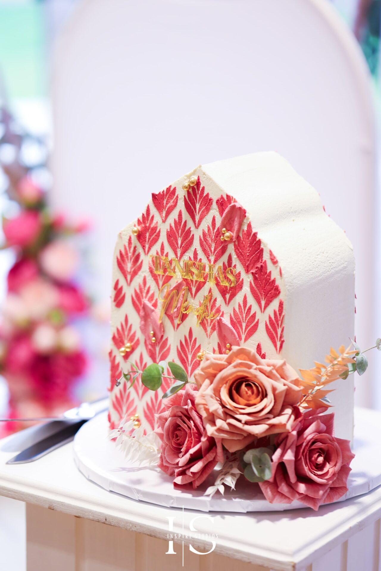 Bangladeshi wedding cake photographed during a Mehndi in London.