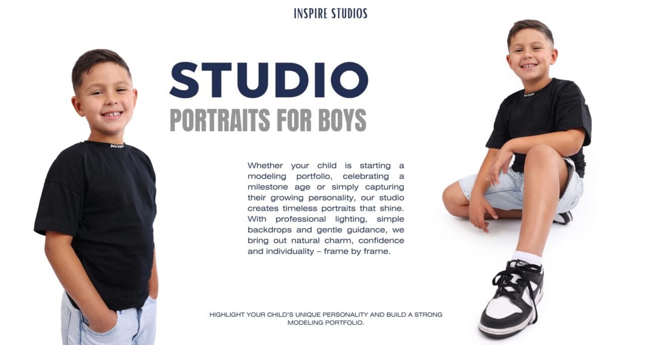 Studio Headshots Photography for Boys