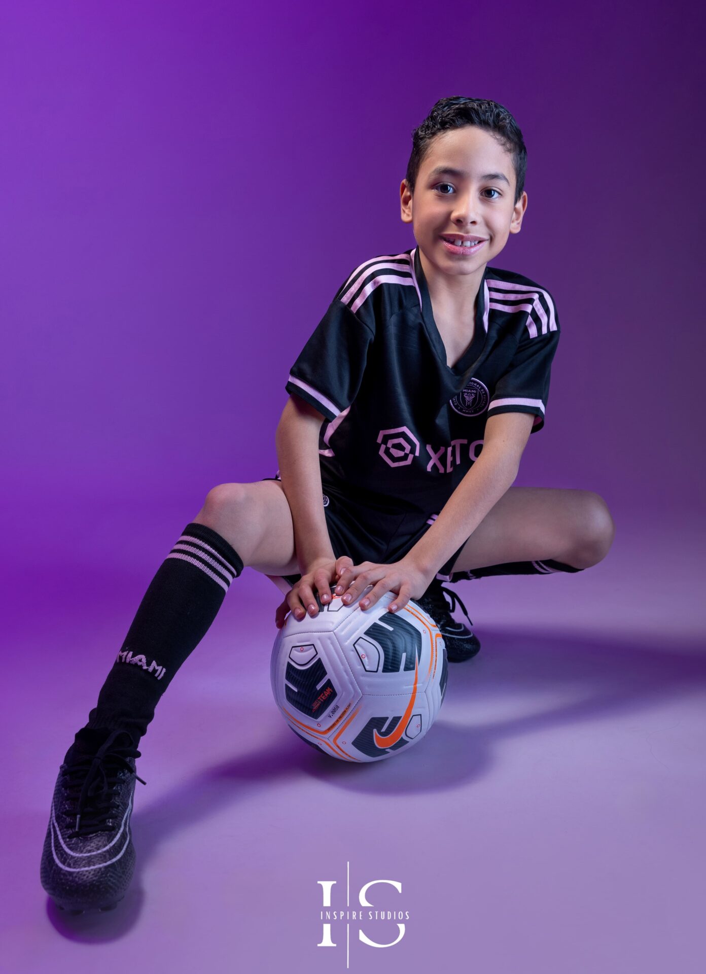 Kids sports portraits studio photography London