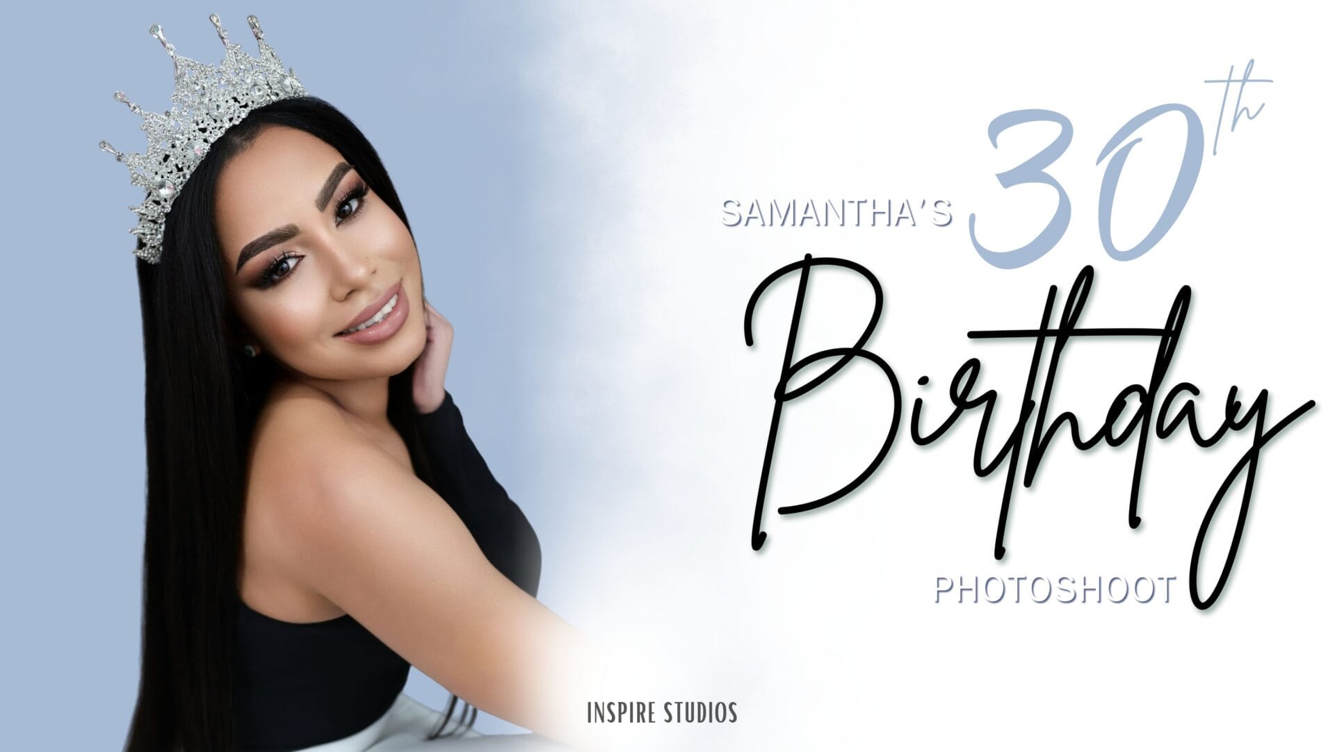 Creative 30th birthday photography ideas in a London studio setting.