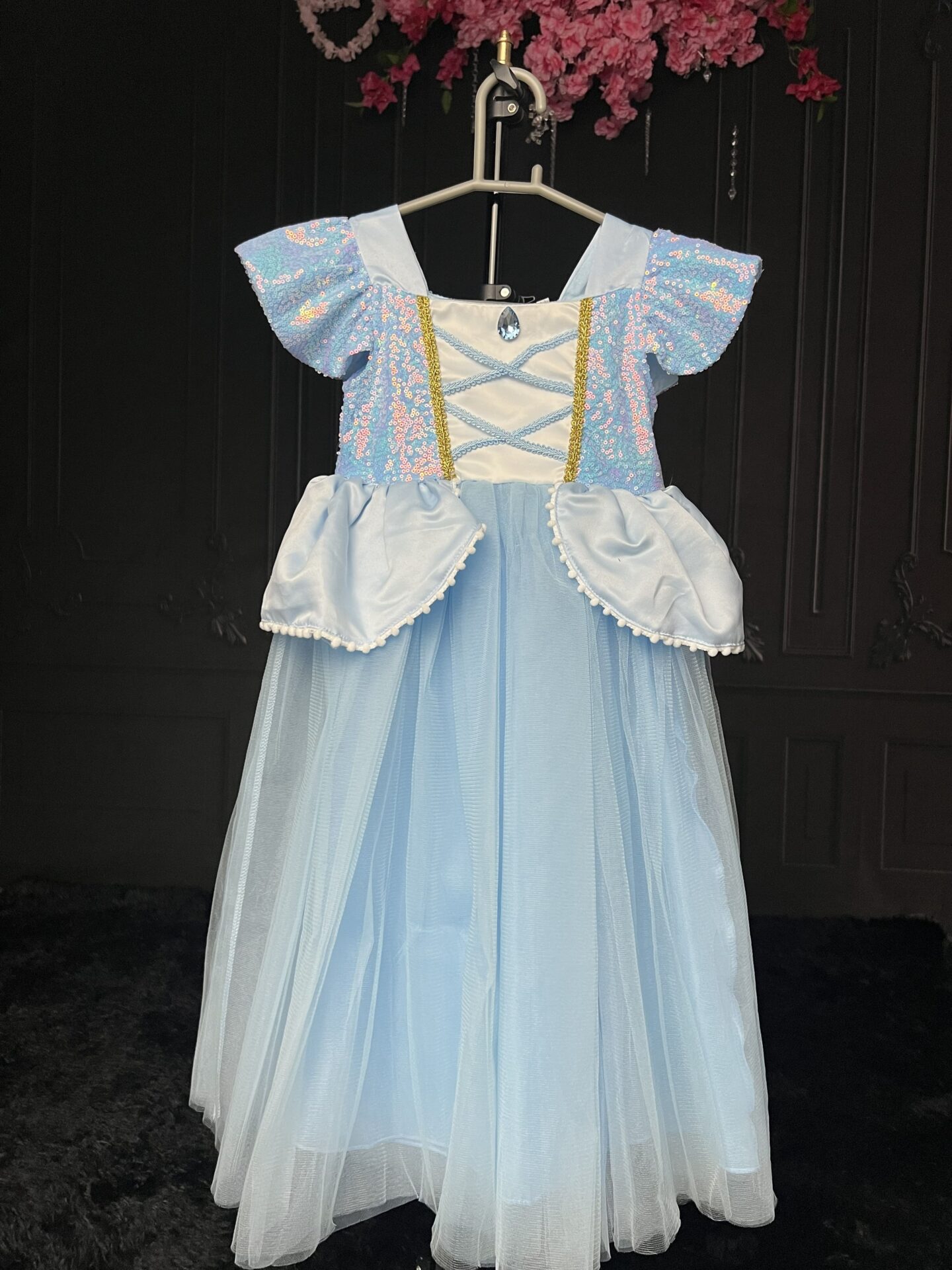 Cinderella blue princess dress for 5-year-old girl