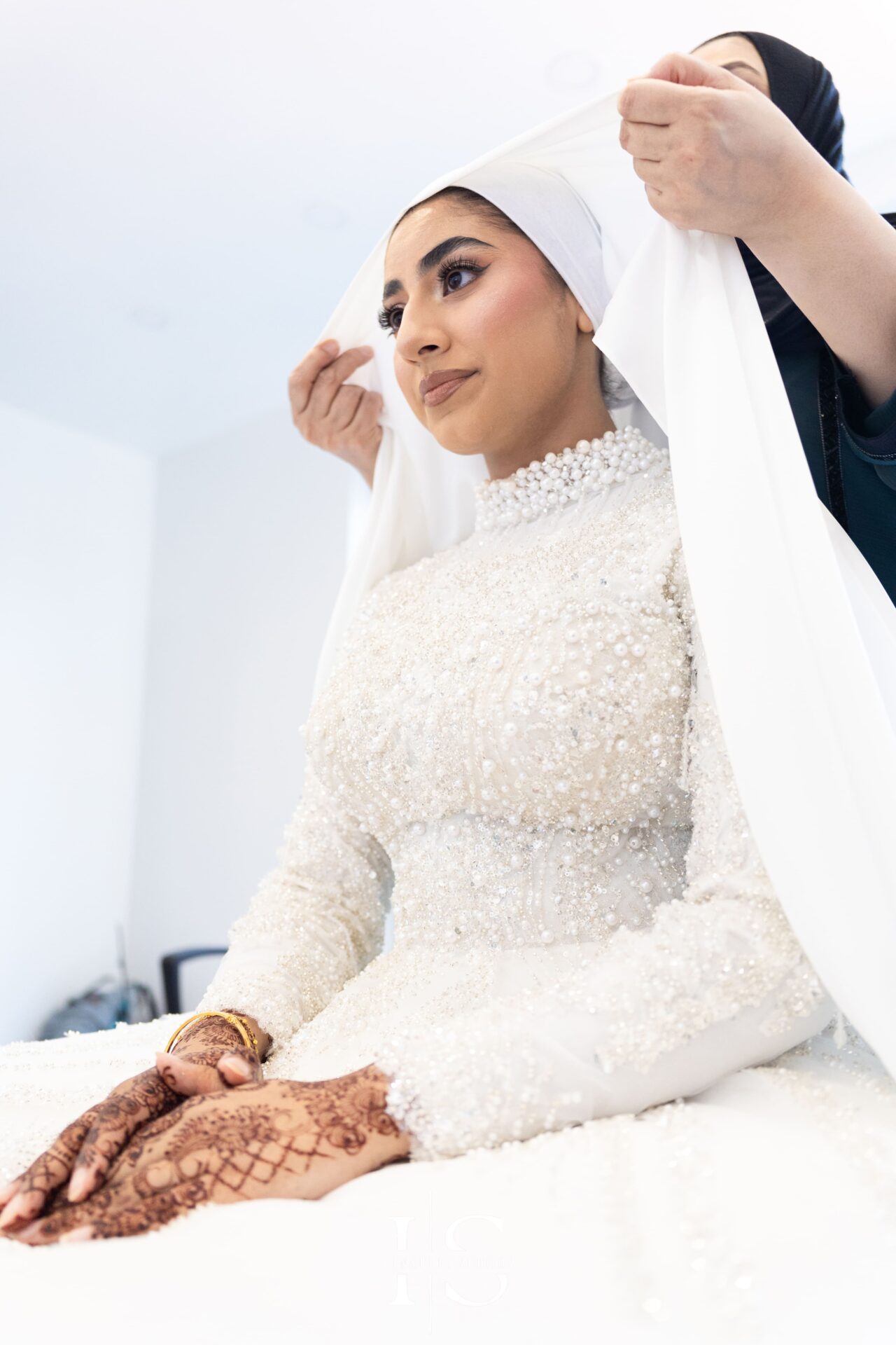 Bride preparation photos before Nikkah ceremony in London – captured by Inspire Studios