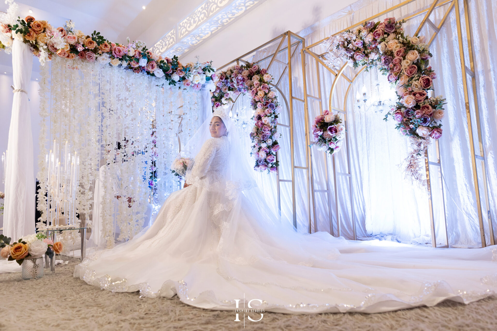 Bride photoshoot at Pavilion Banqueting Walthamstow, London – captured by Inspire Studios