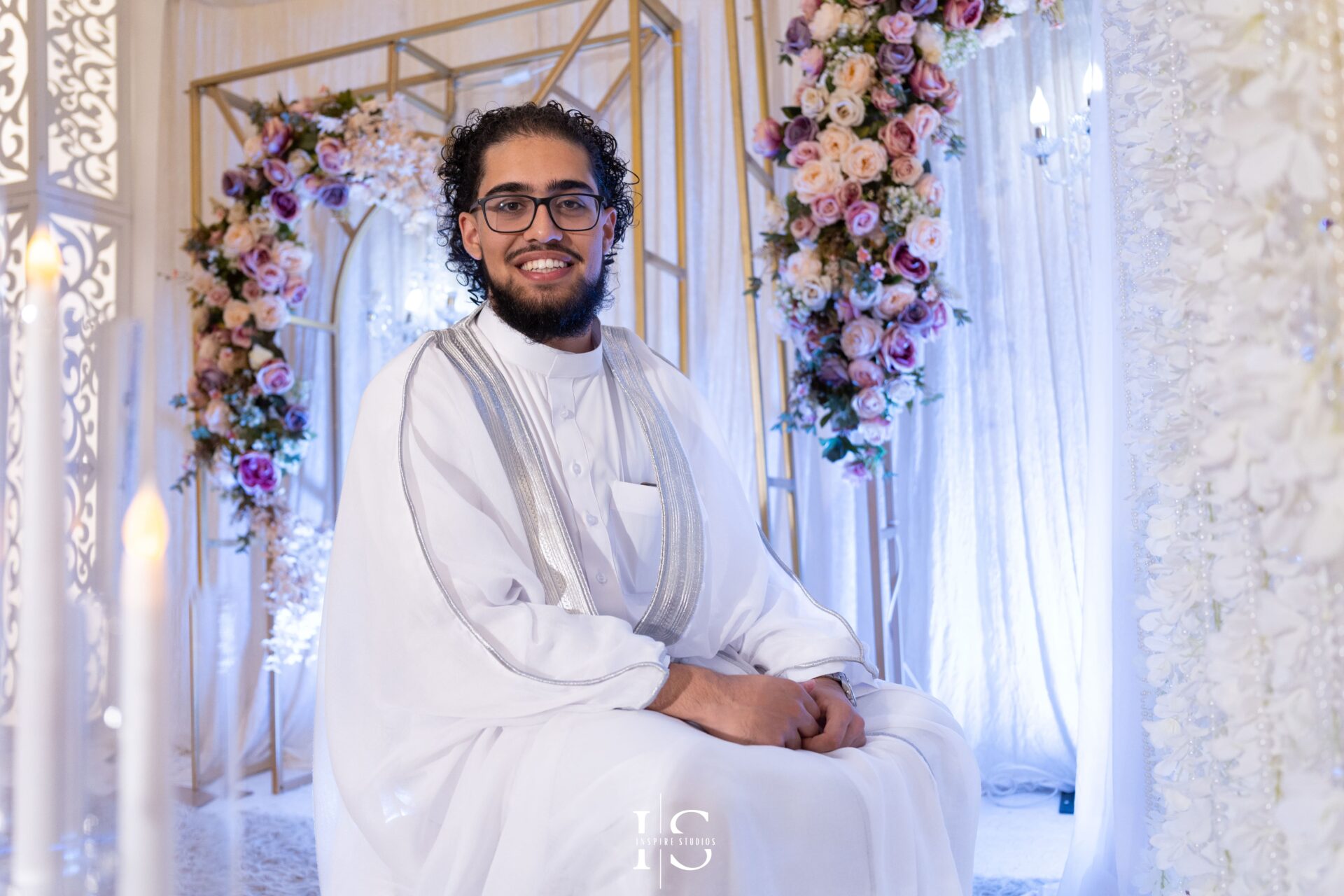 Groom portrait during Nikkah wedding at Pavilion Banqueting Walthamstow, London – captured by Inspire Studios
