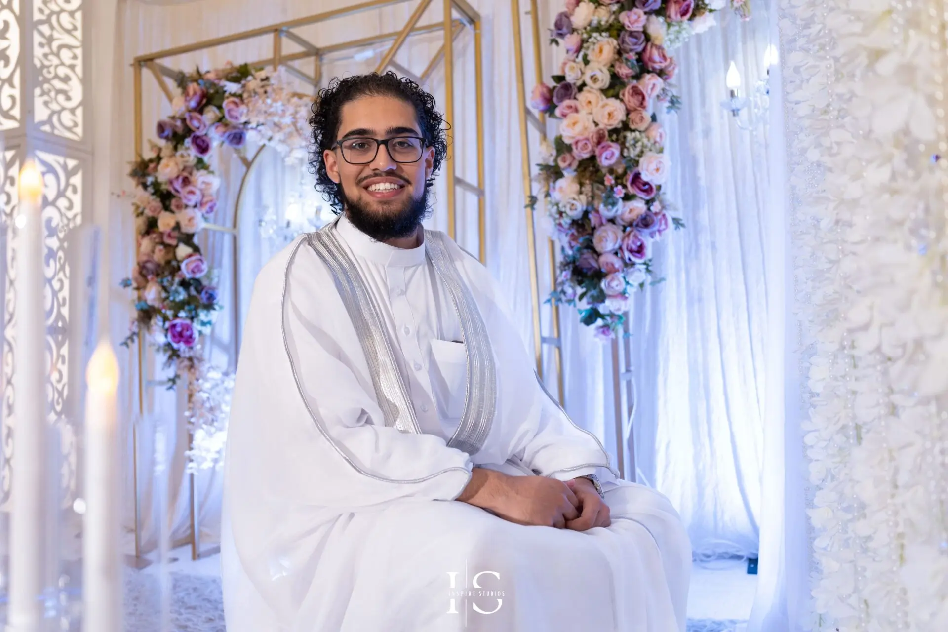 Groom portrait during Nikkah wedding at Pavilion Banqueting Walthamstow, London – captured by Inspire Studios