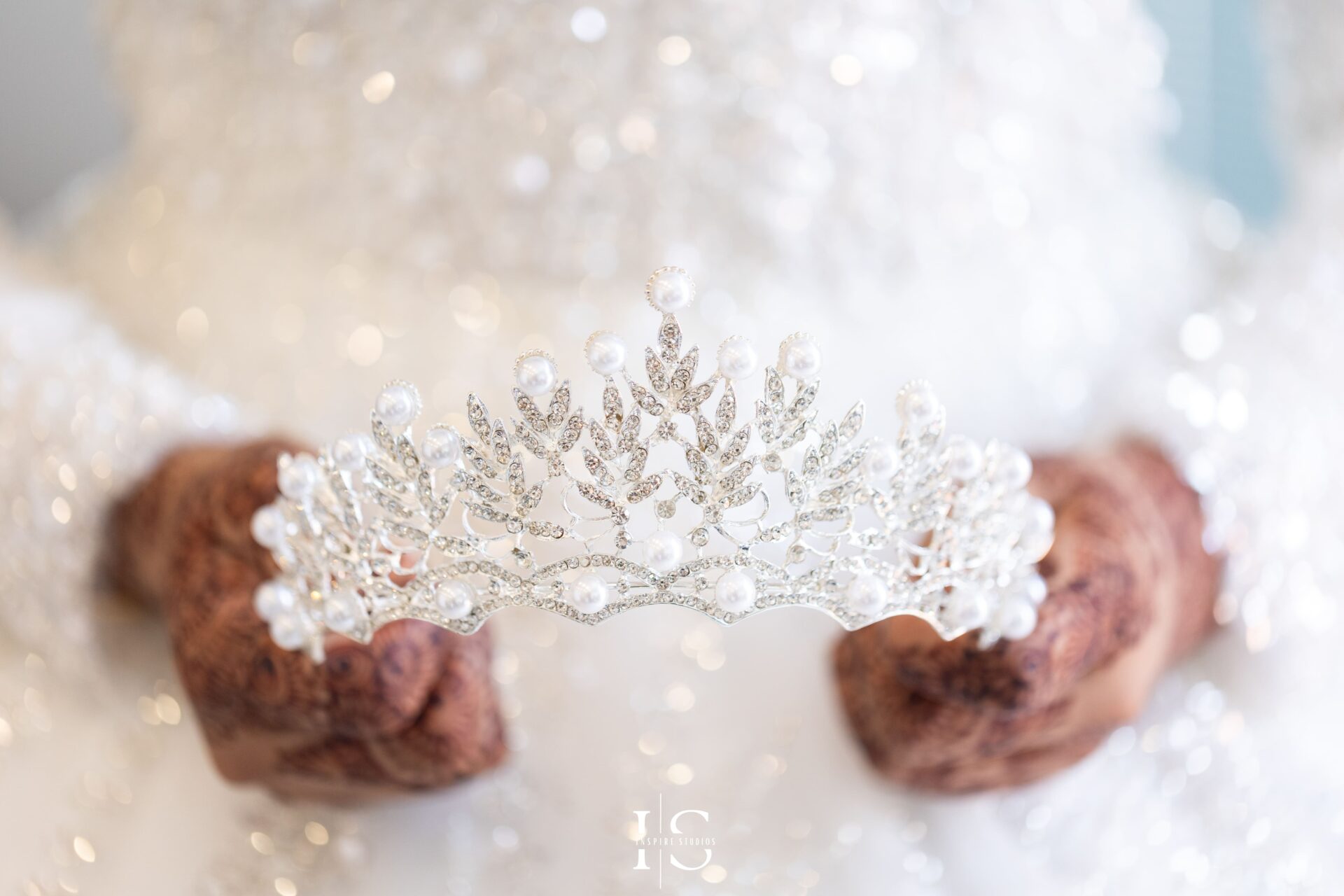 Bridal accessories close-up during Nikkah wedding in London – Inspire Studios