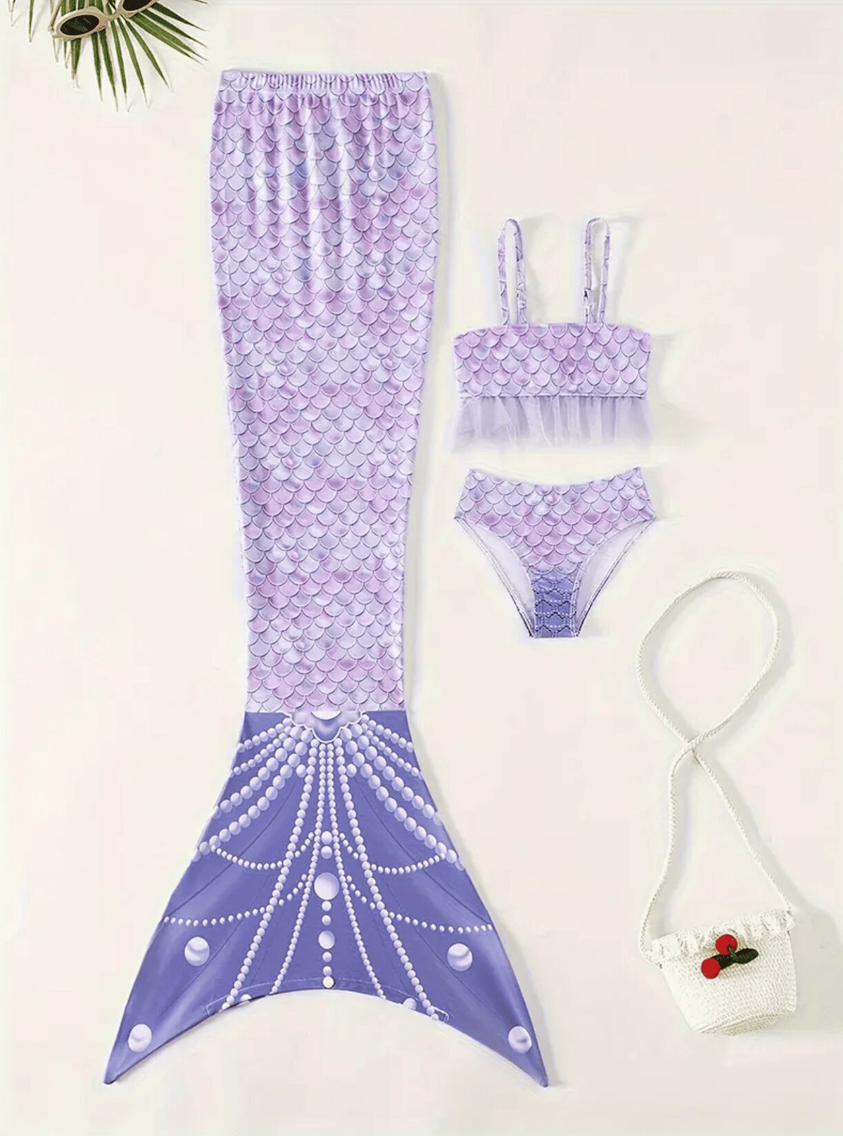 Mermaid theme dress outfit for girls aged 3 to 5