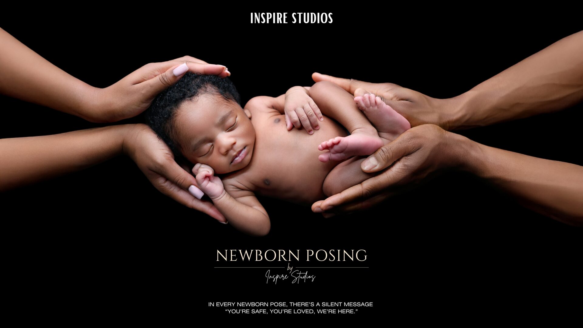 Newborn baby photographed in creative poses by a female photographer in London – newborn photography ideas and inspiration by Inspire Studios.