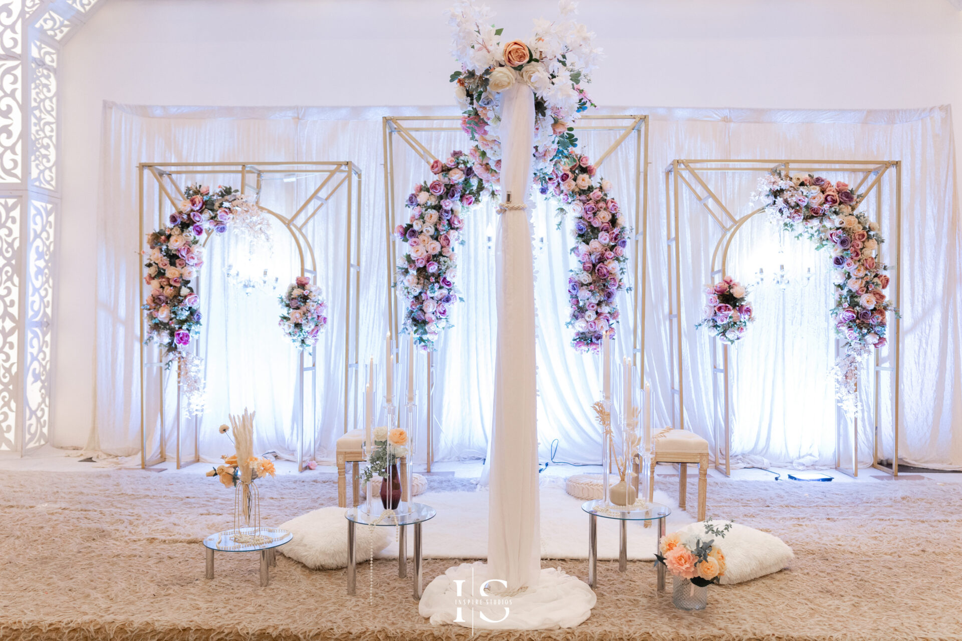 Pavilion Banqueting Walthamstow decor photographed by Inspire Studios during Nikkah wedding in London
