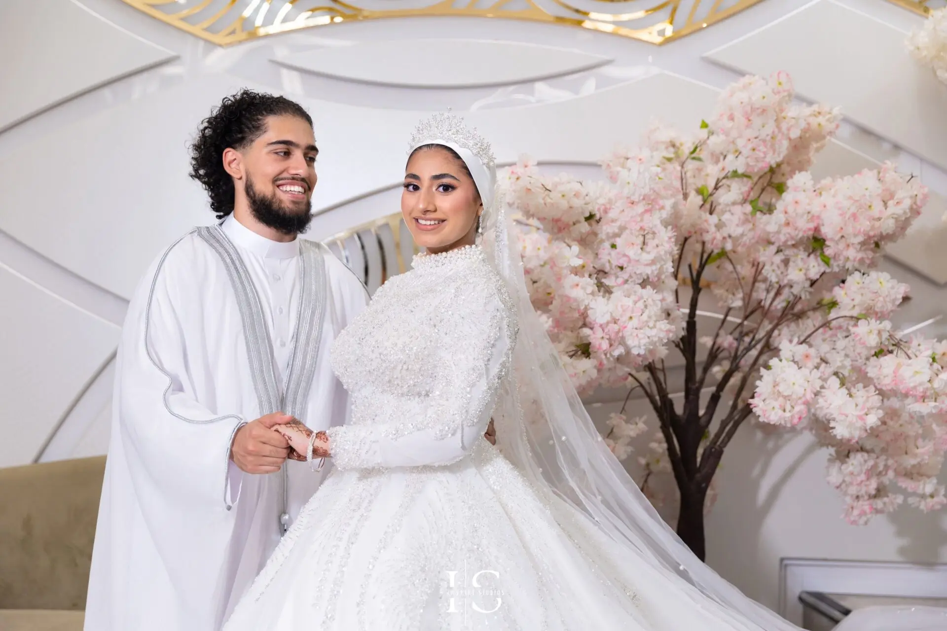 Bride and groom photoshoot at Pavilion Banqueting Walthamstow, London – captured by Inspire Studios