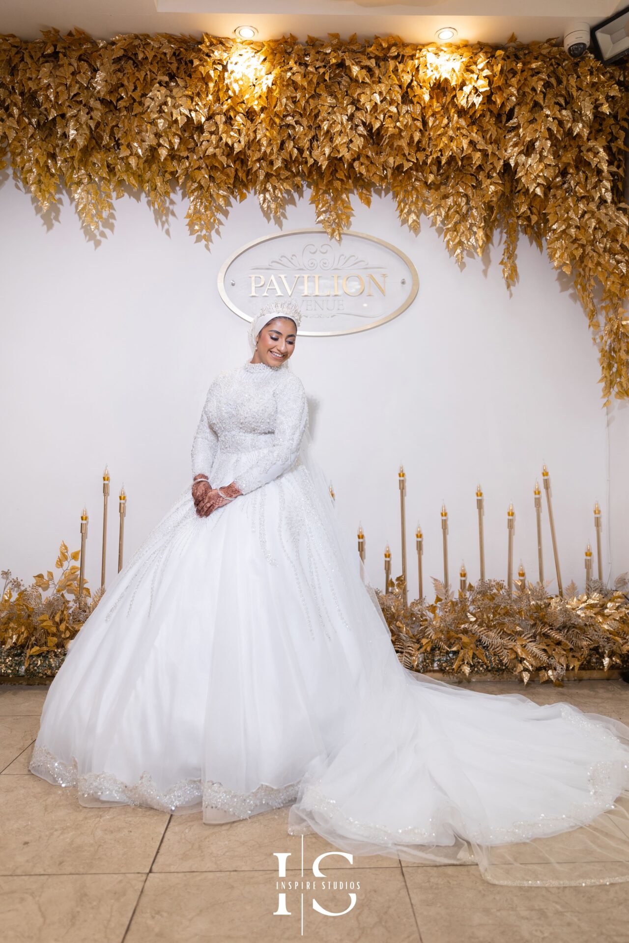 Bride photoshoot in Pavilion Banqueting Walthamstow, London – captured by Inspire Studios