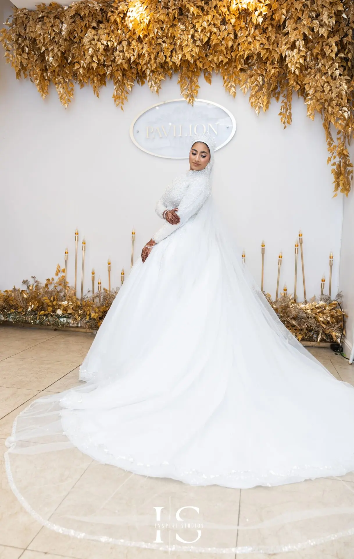 Bride photoshoot at Pavilion Banqueting Walthamstow, London – captured by Inspire Studios
