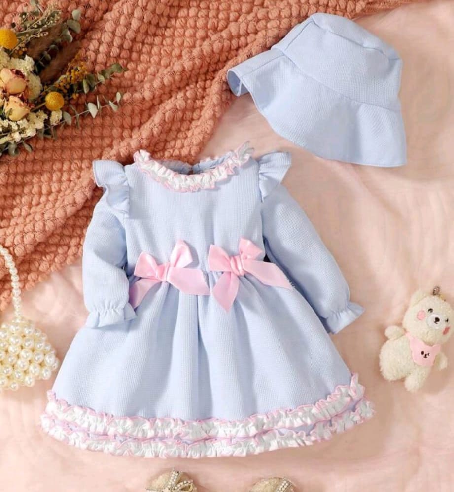 Blue party dress outfit for girls aged 2 to 3 years
