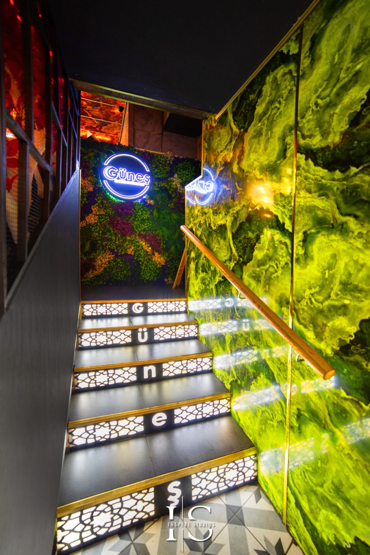 Professional interior photography of a London restaurant by Inspire Studios, highlighting ambiance, lighting, and decor.