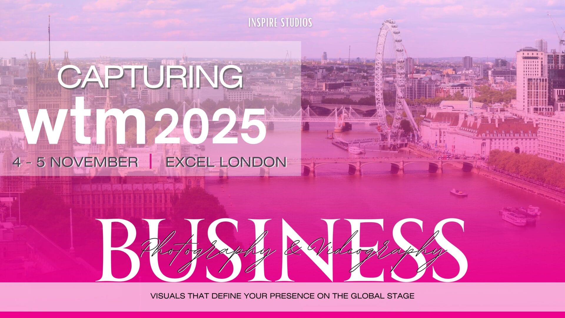 WTM London 2025 event photography at ExCeL London by Inspire Studios