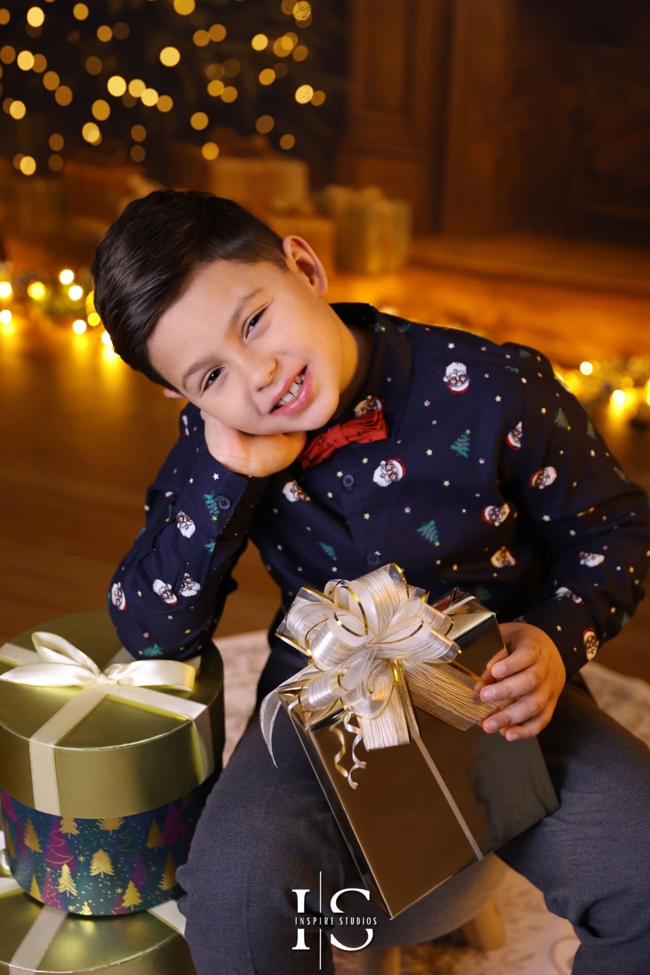 Christmas studio portraits for kids