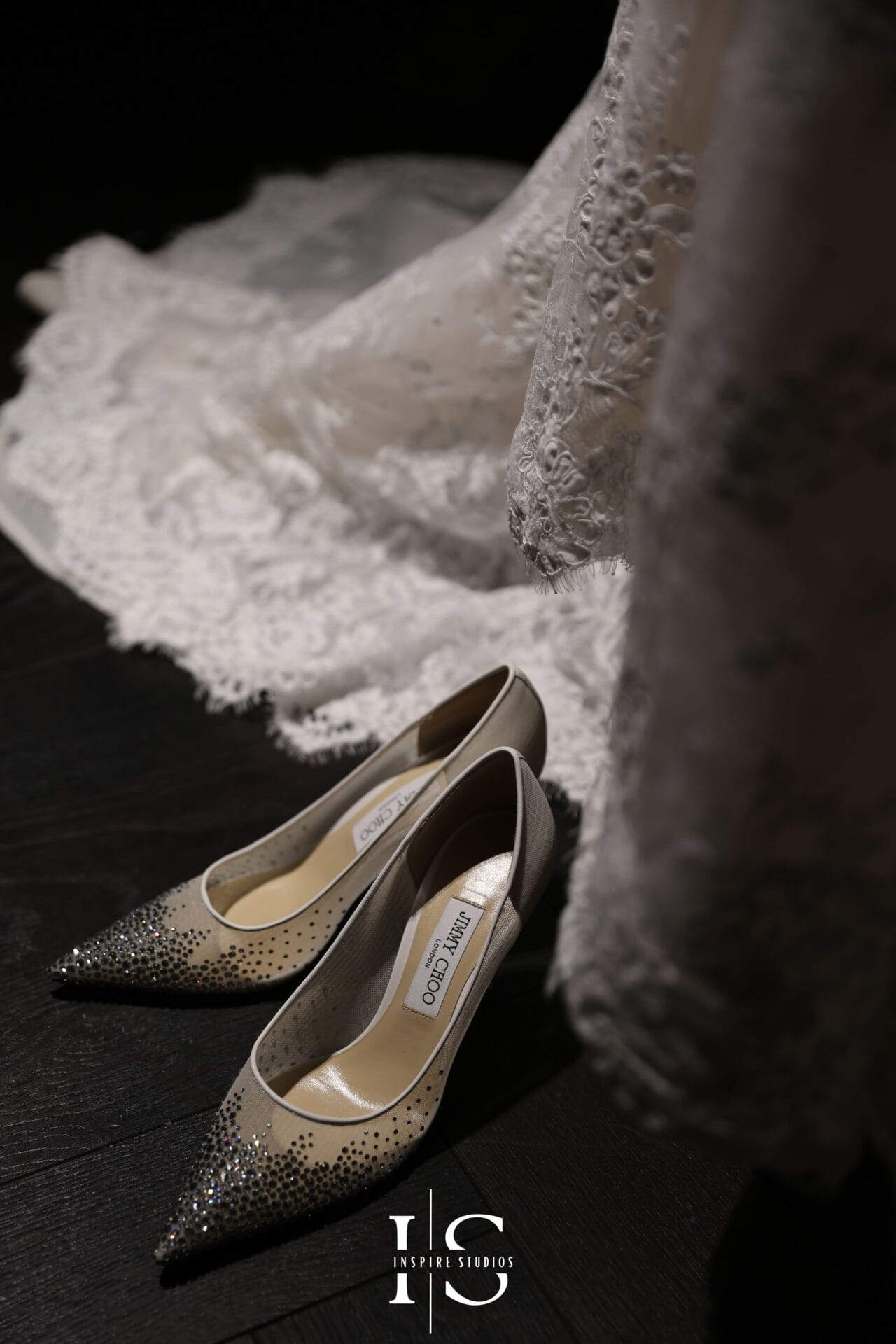 Luxury bridal shoes photography capturing elegant wedding heels, refined details, and timeless bridal styling.
