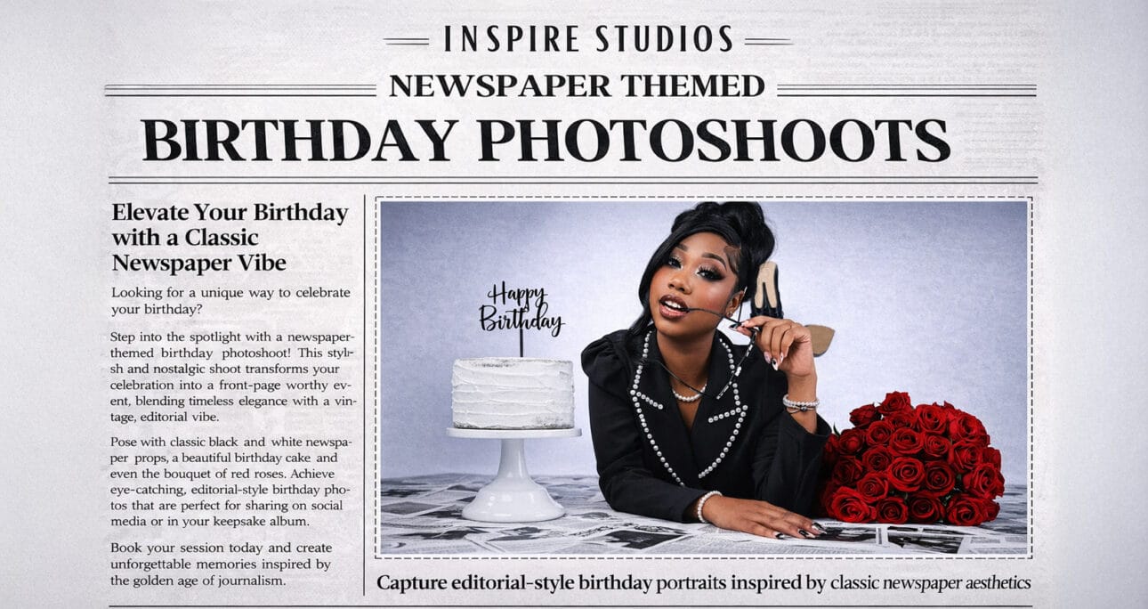 Newspaper Themed Birthday Photoshoot