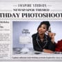 Newspaper Themed Birthday Photoshoot