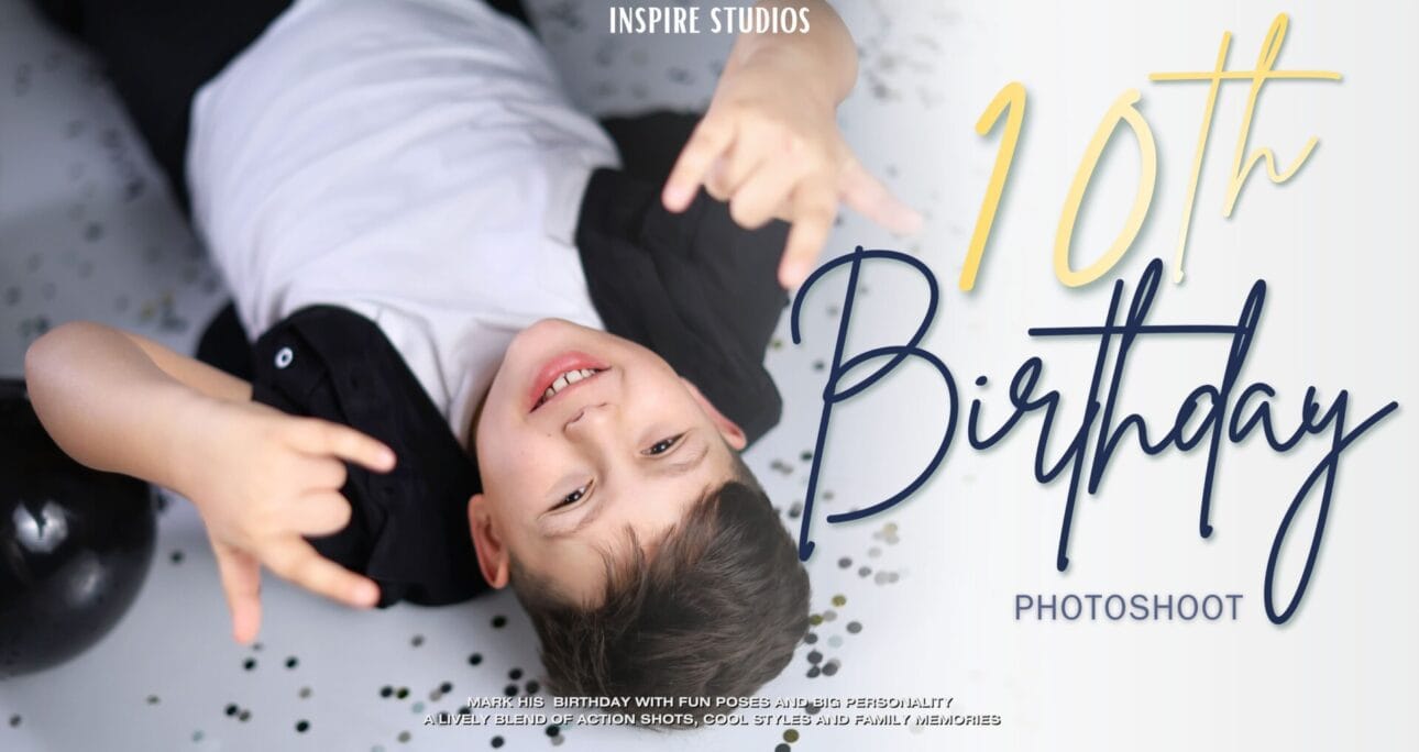 10th Birthday Studio Photoshoot for Boys