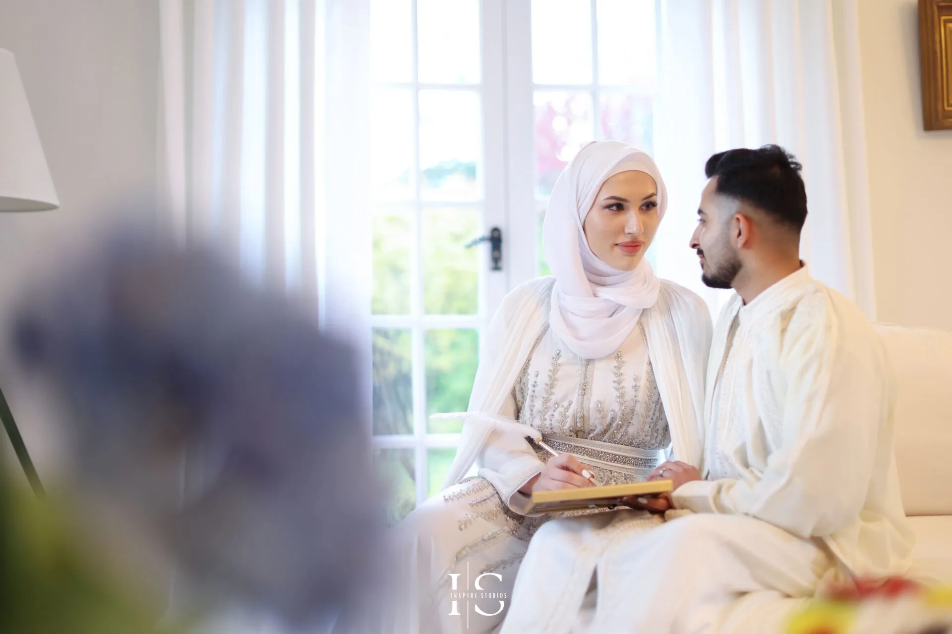 Asian Nikkah wedding at London mosque photographed by female photographer Inspire Studios