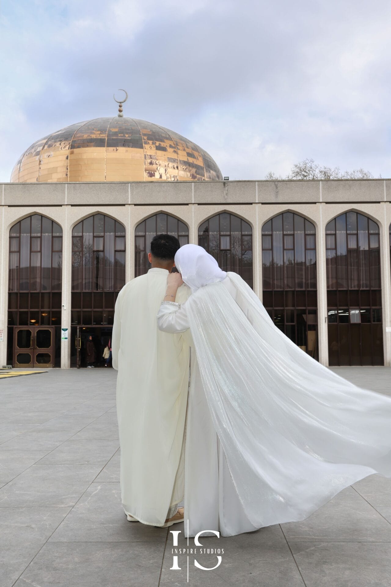 Central London Mosque Nikkah photographer capturing bride and groom