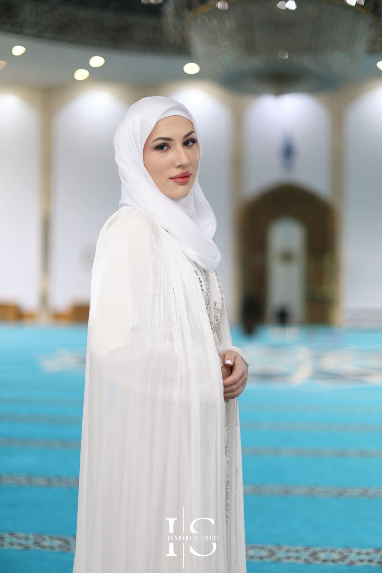 Nikkah wedding Central London Mosque Regents Park London bride and groom