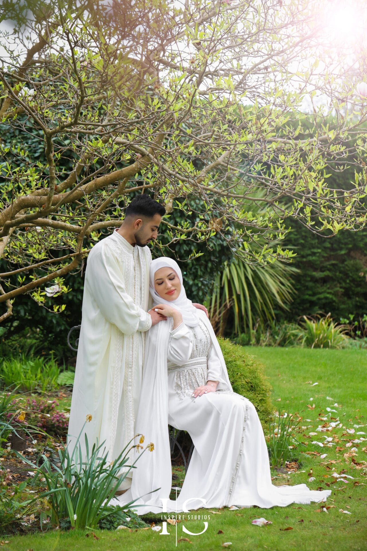 female photographer covering Nikkah at Regents Park London Inspire Studios