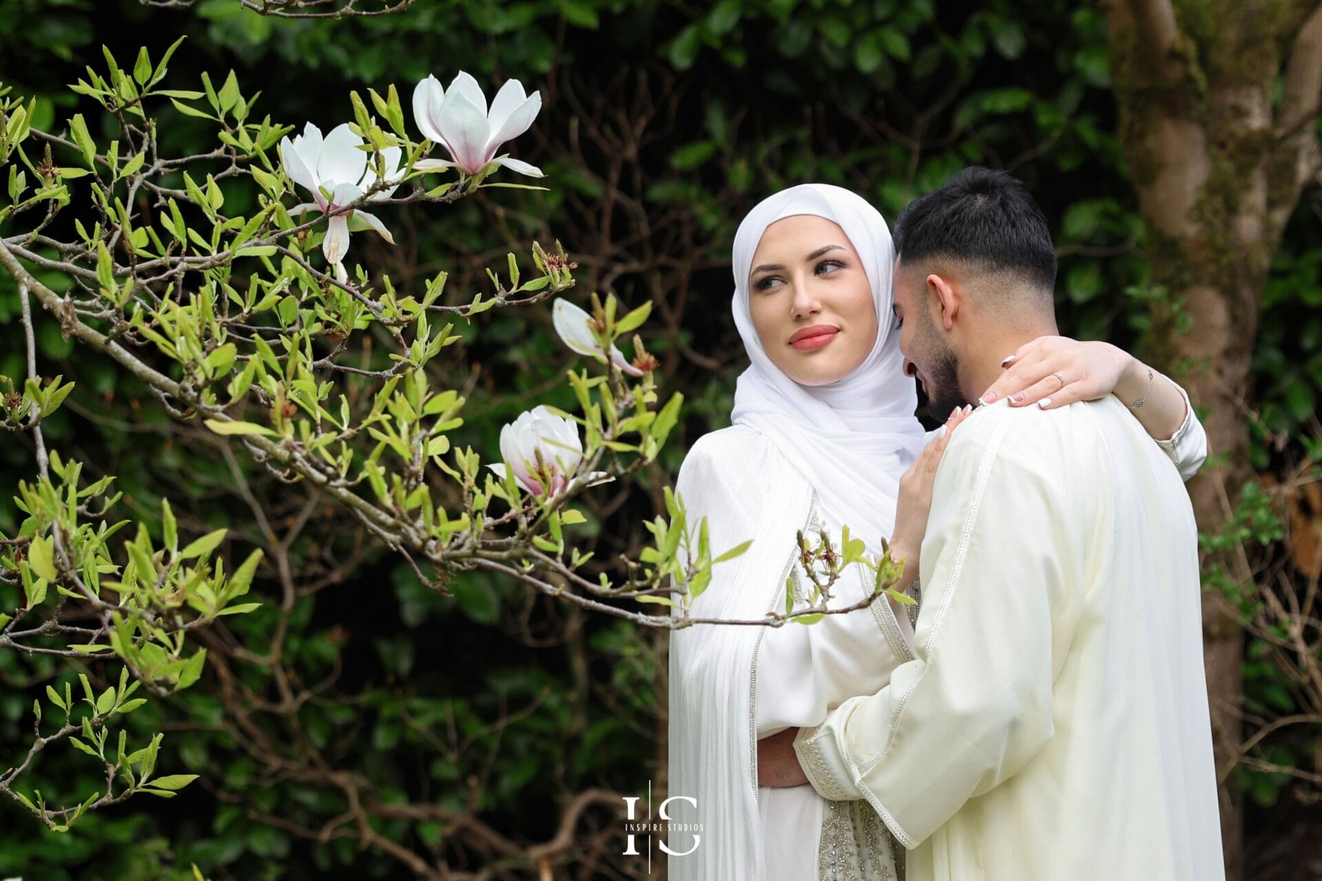female photographer Nikkah coverage Regents Park London Inspire Studios ceremony and portraits