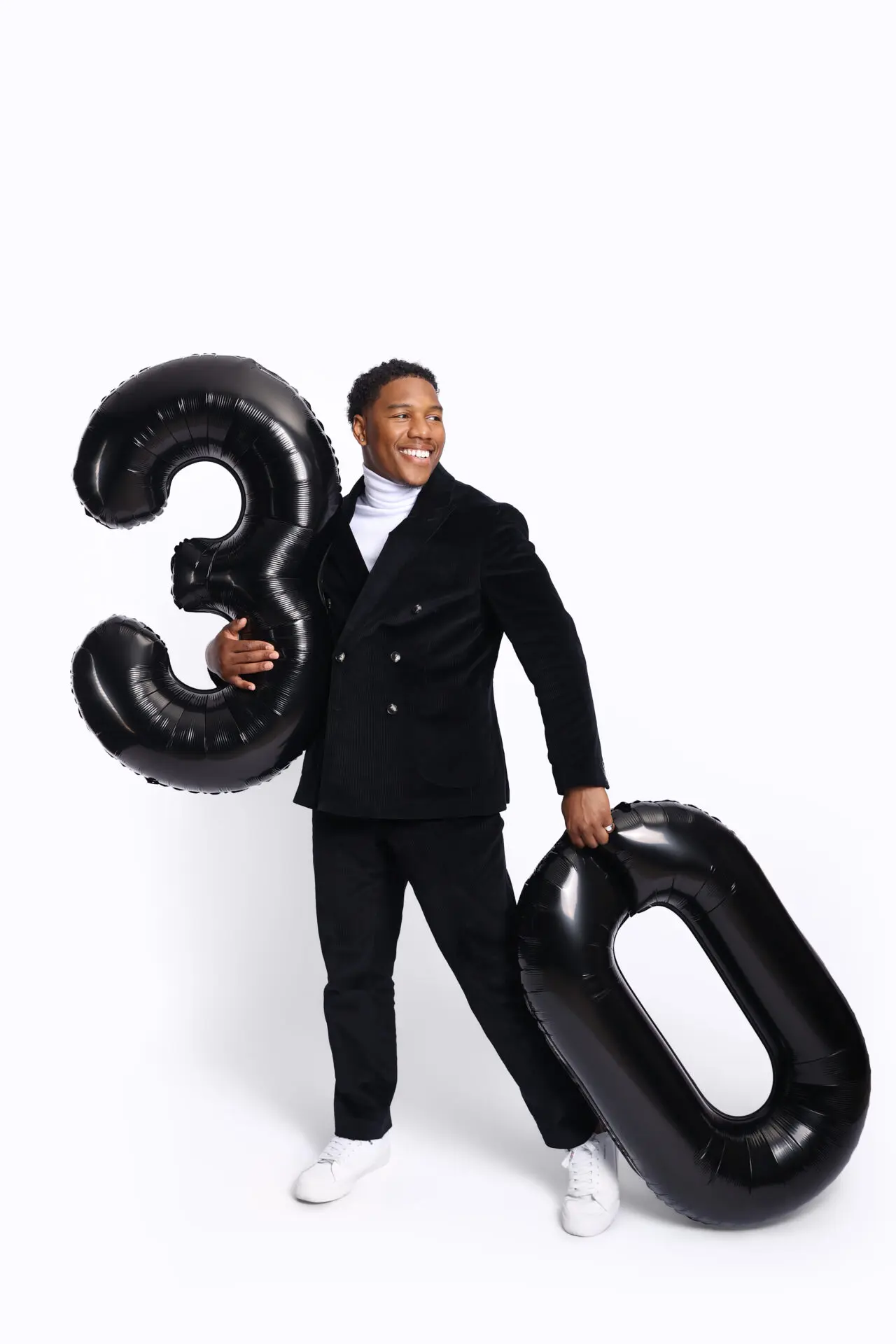 mens 30th birthday photoshoot ideas studio portrait modern style
