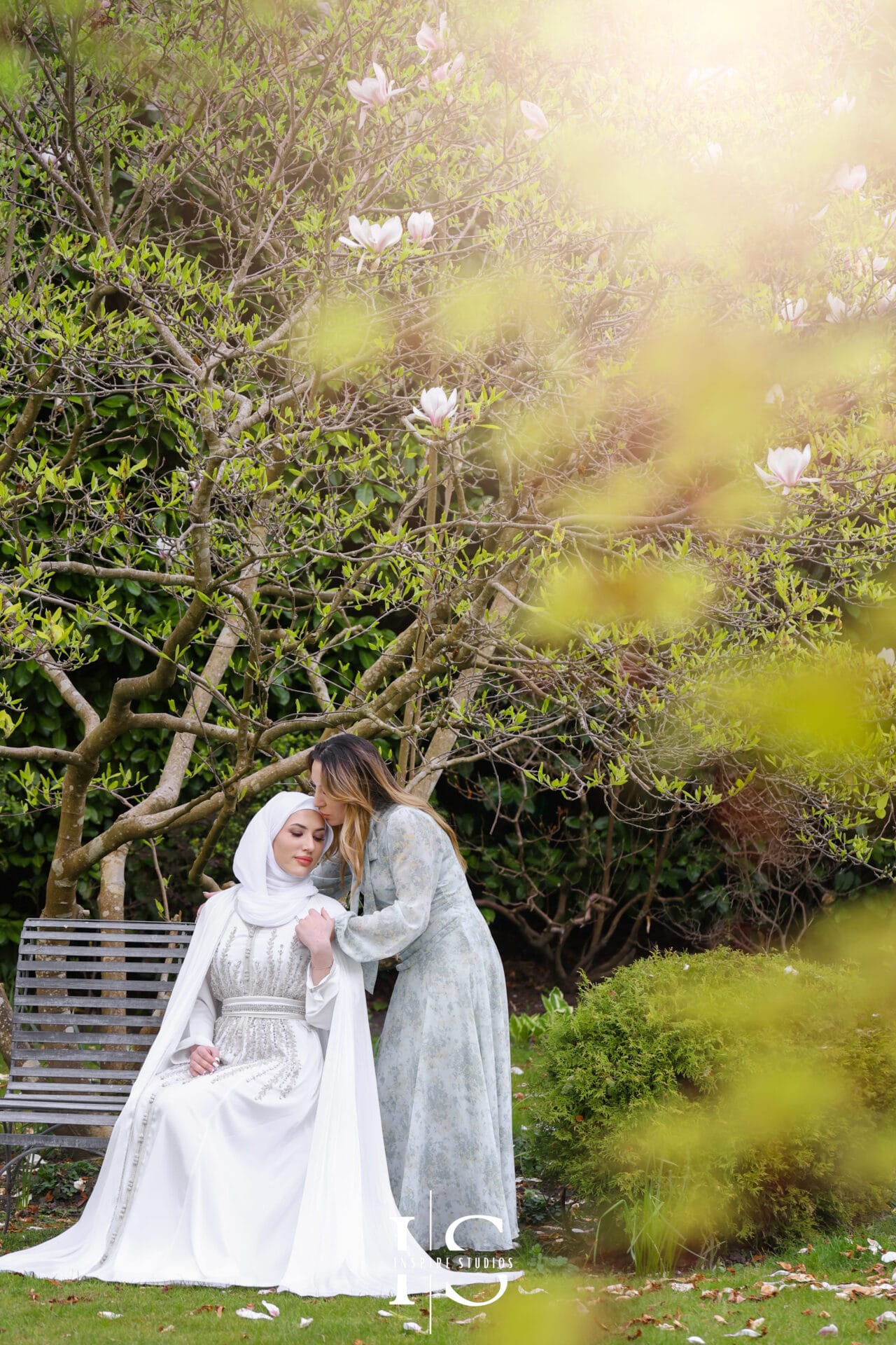 bride and groom Nikkah portraits Regents Park London female photographer Inspire Studios