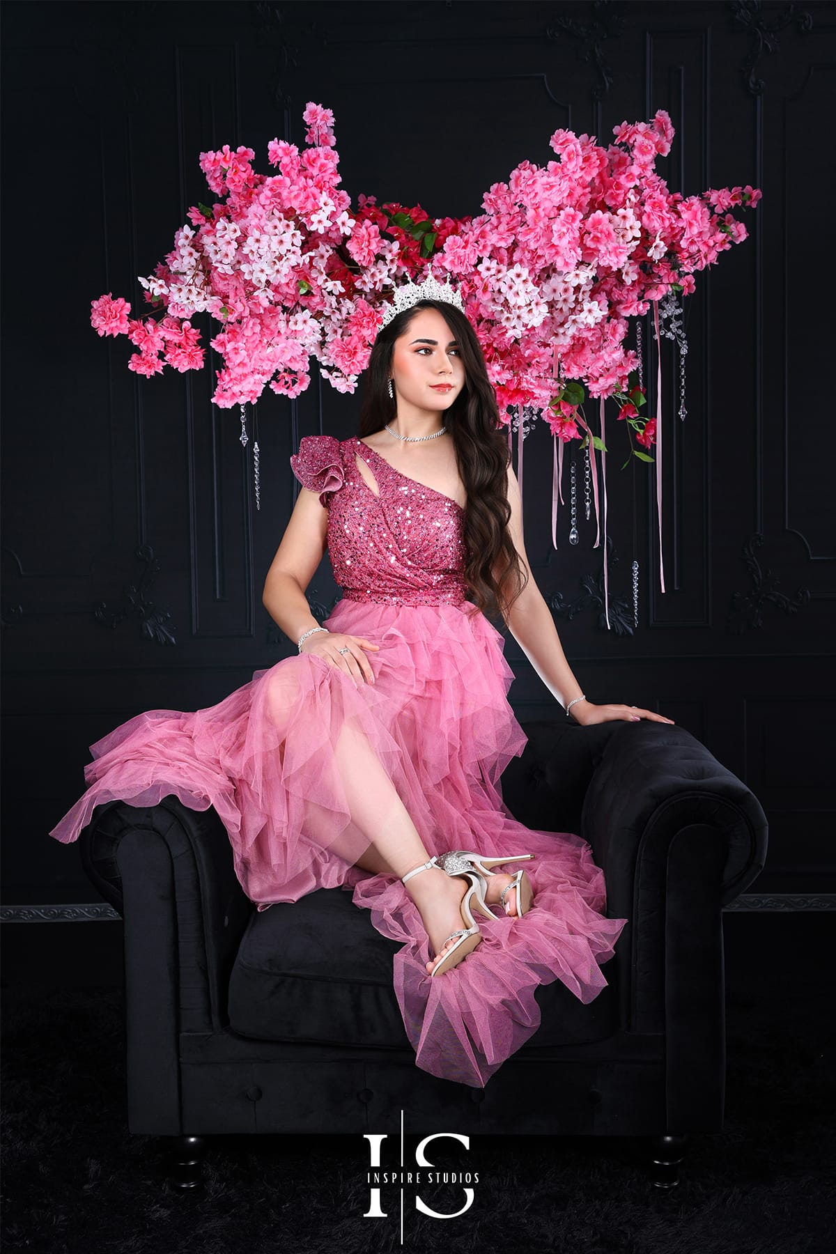 Irani birthday girl photoshoot ideas with elegant traditional styling and modern studio portrait setup