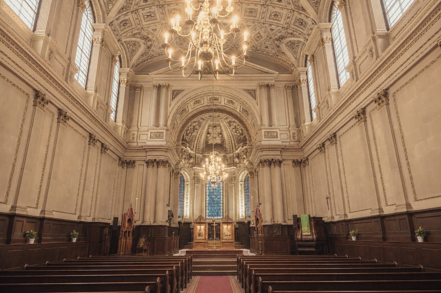 Christening photography at St Mary le Strand Church in London