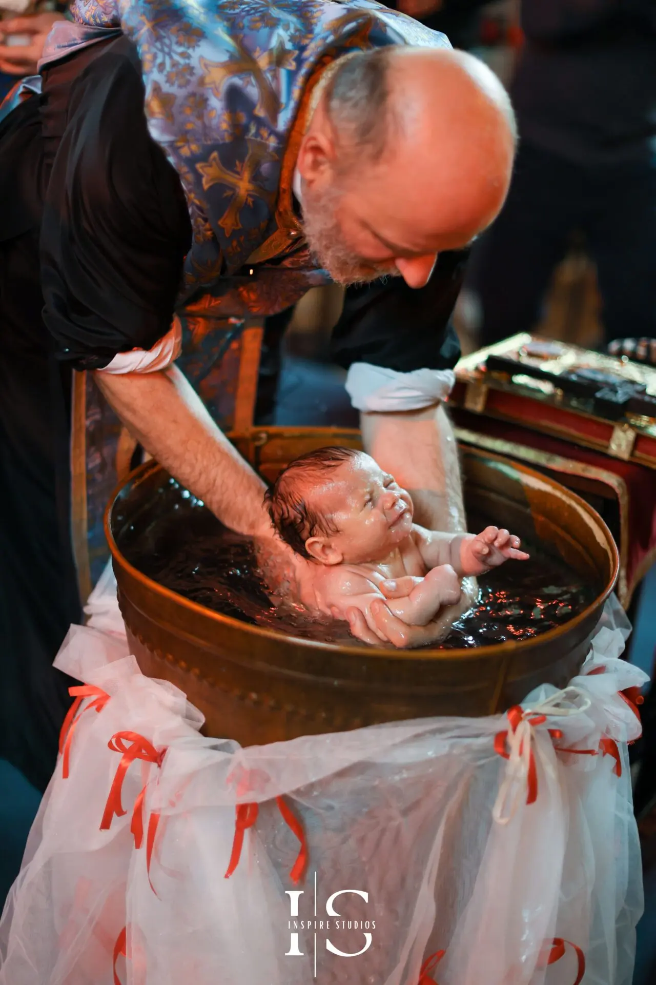 Inspire Studios photographing a Romanian christening in East Finchley London