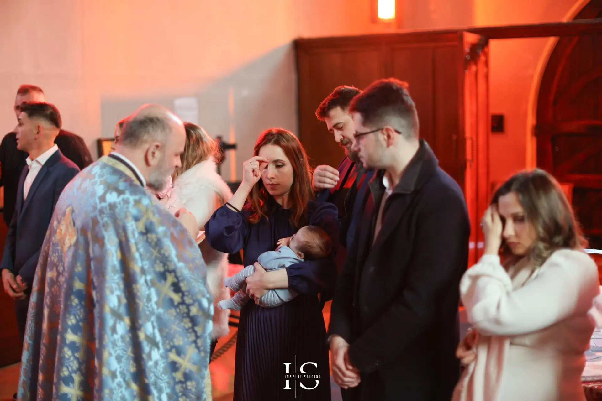 Romanian Orthodox christening photographed by Inspire Studios at St Ilie Church London