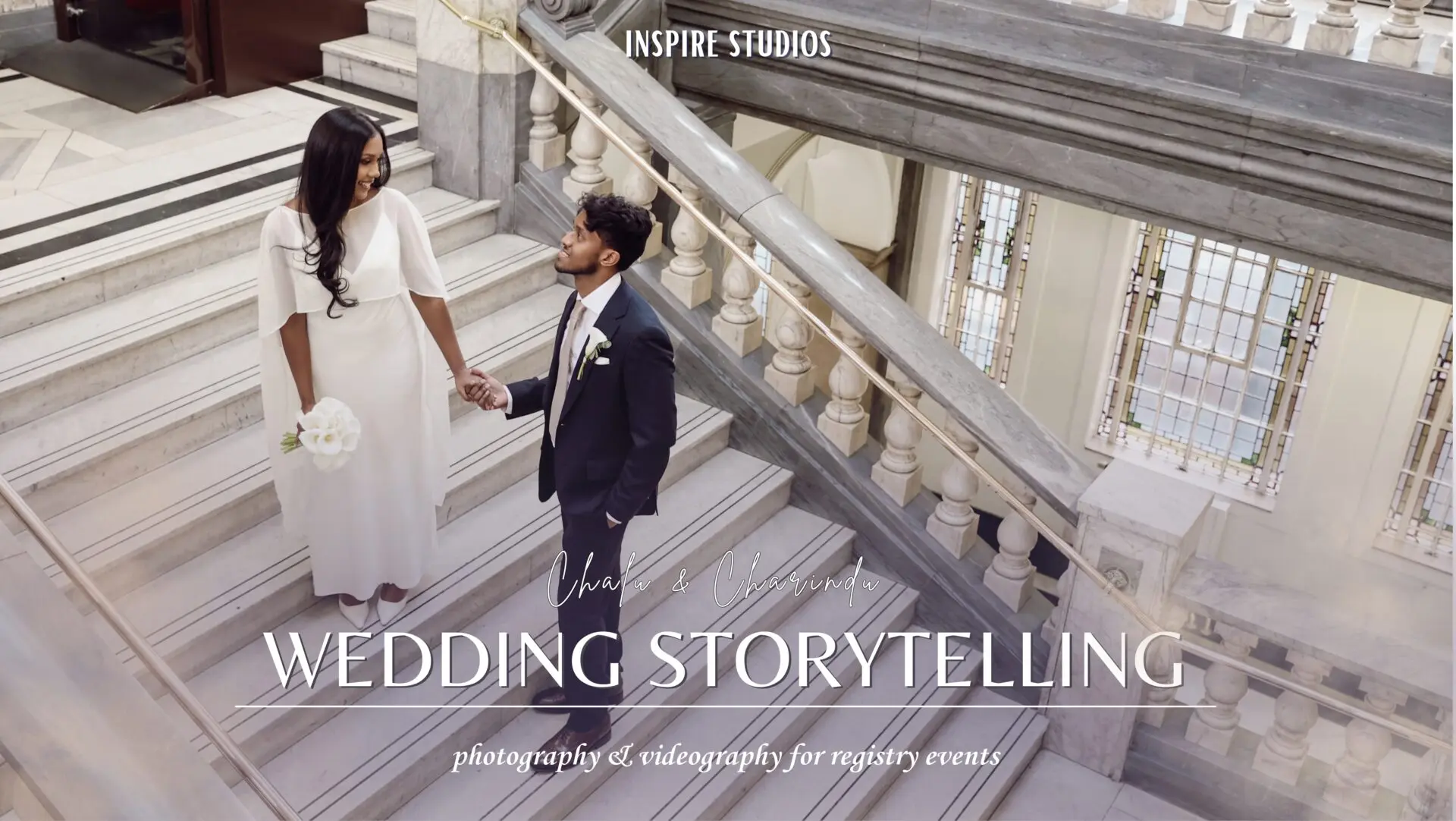 Female wedding photographer in London capturing registry wedding at Islington Town Hall with bride and groom
