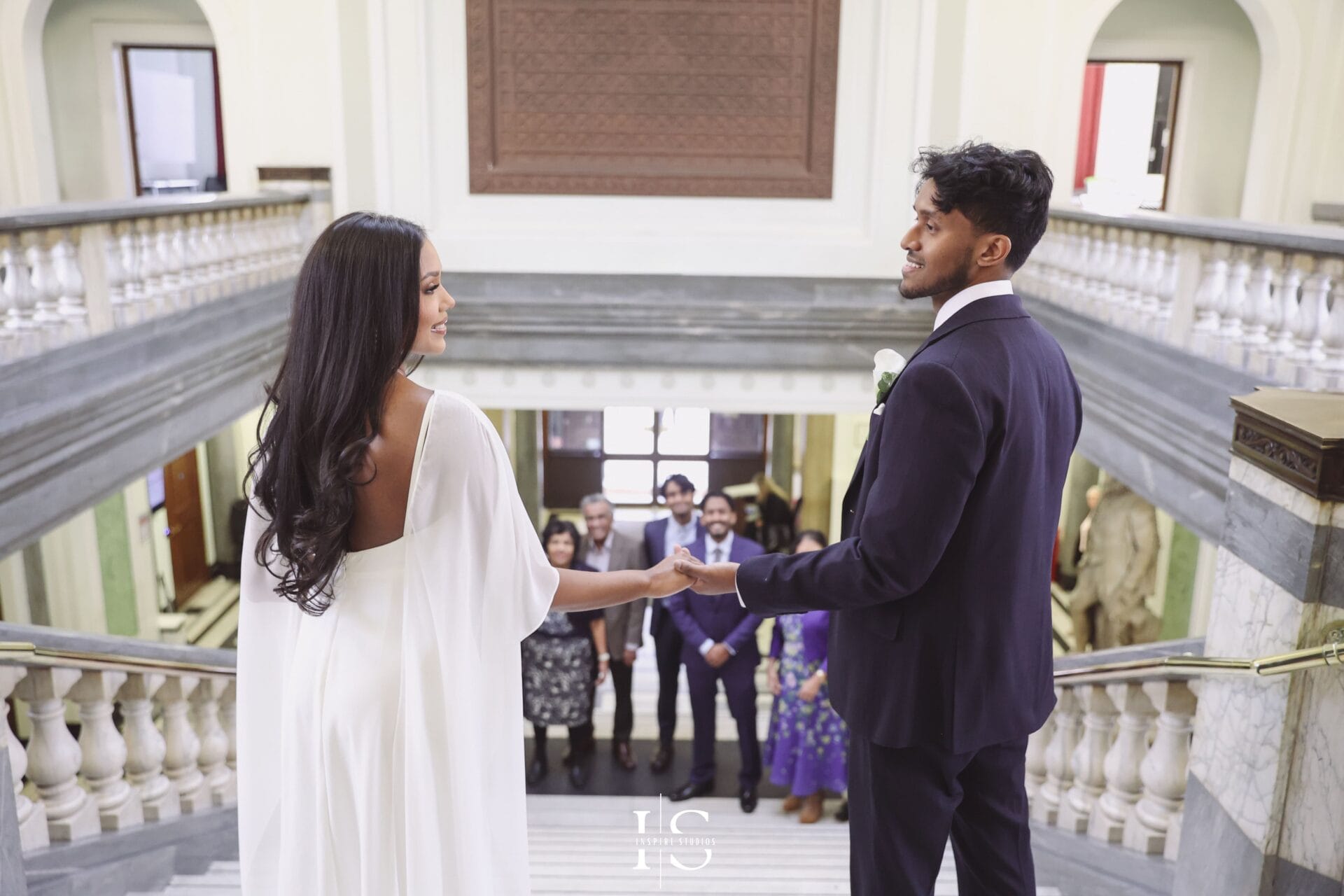 London registry wedding photography at Islington Town Hall exterior and ceremony