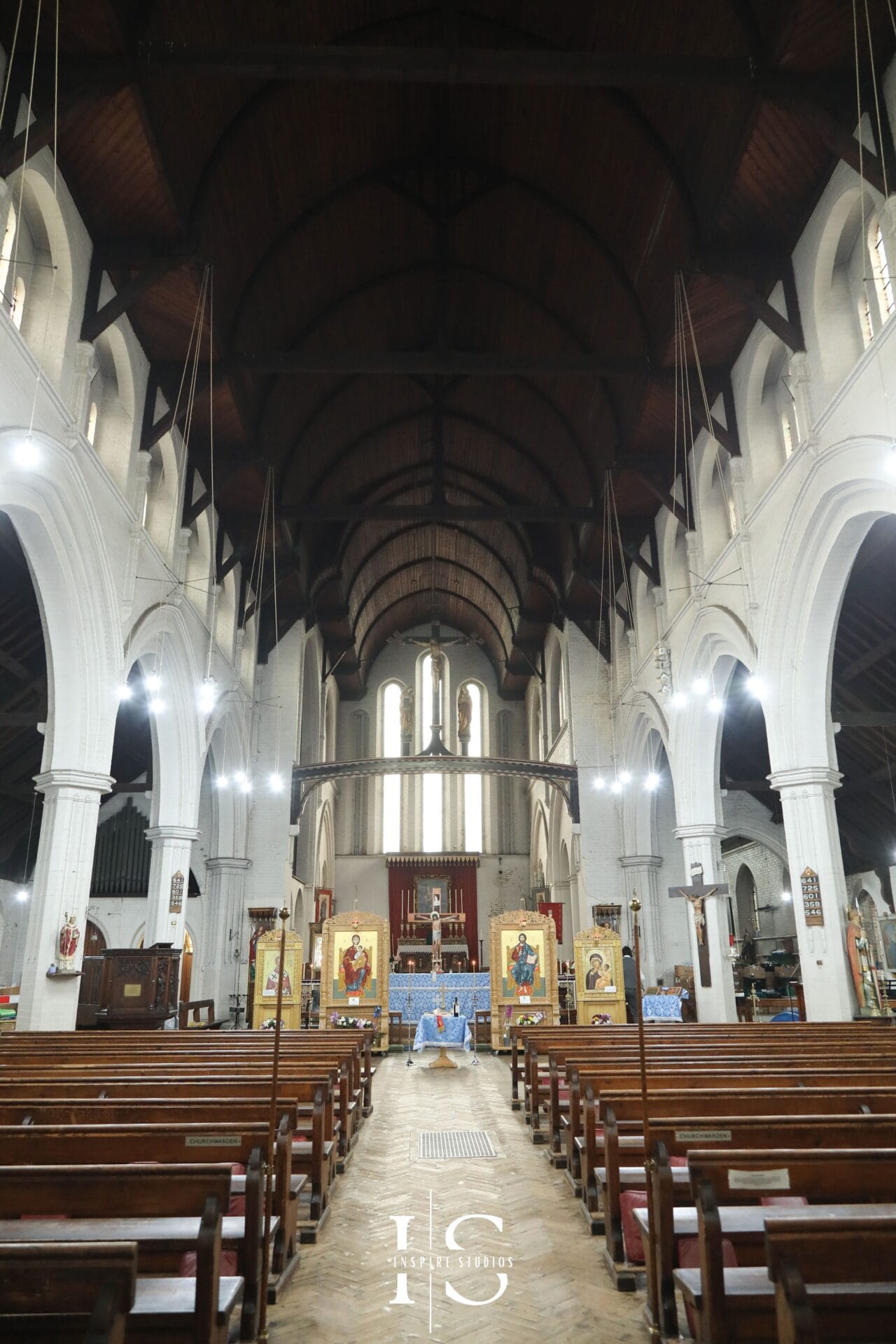 Photography at St Margaret and St Columba Church in London for a christening family celebration.