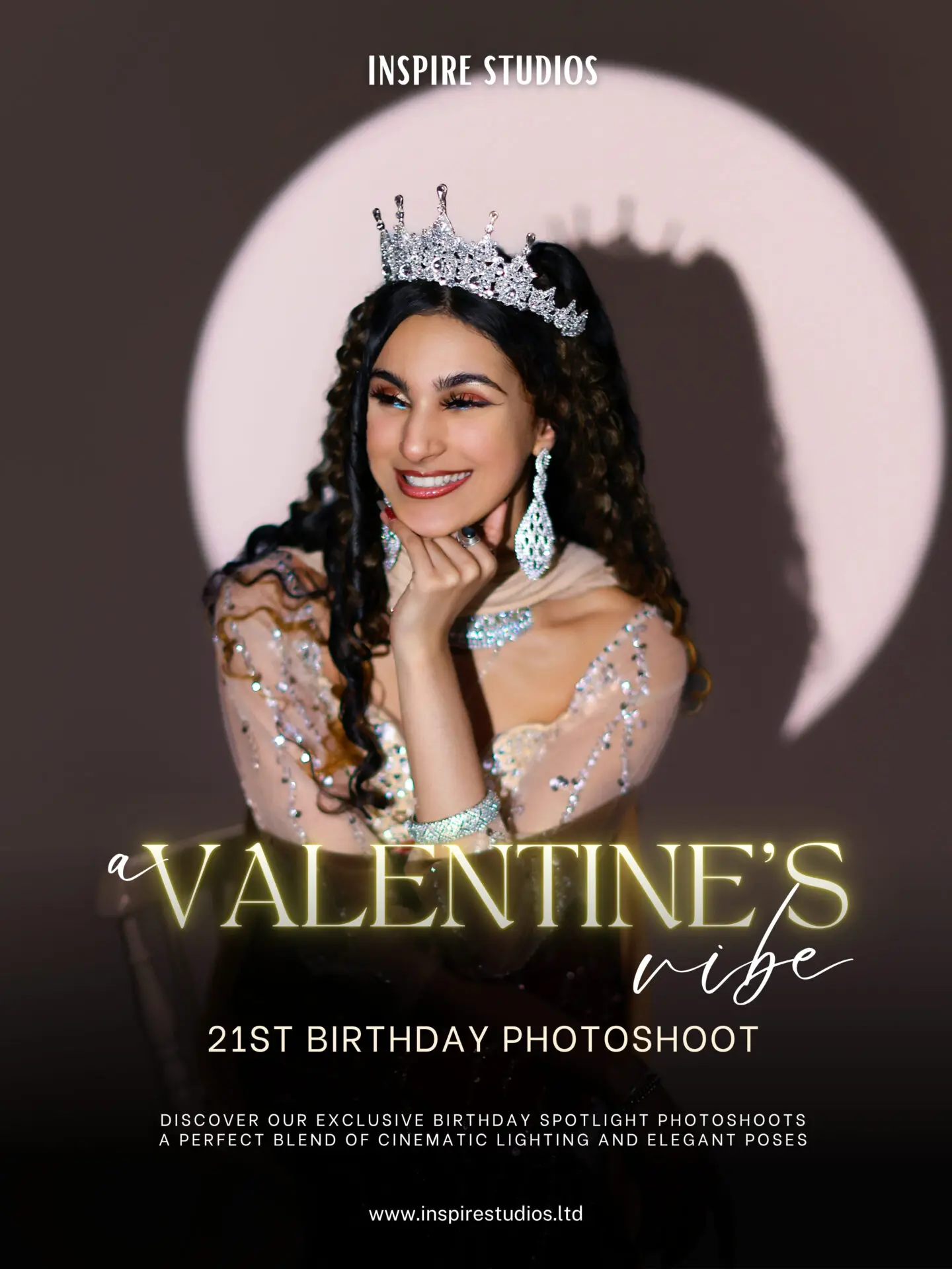 21st birthday Valentine’s photoshoot ideas TikTok reel cover in London.