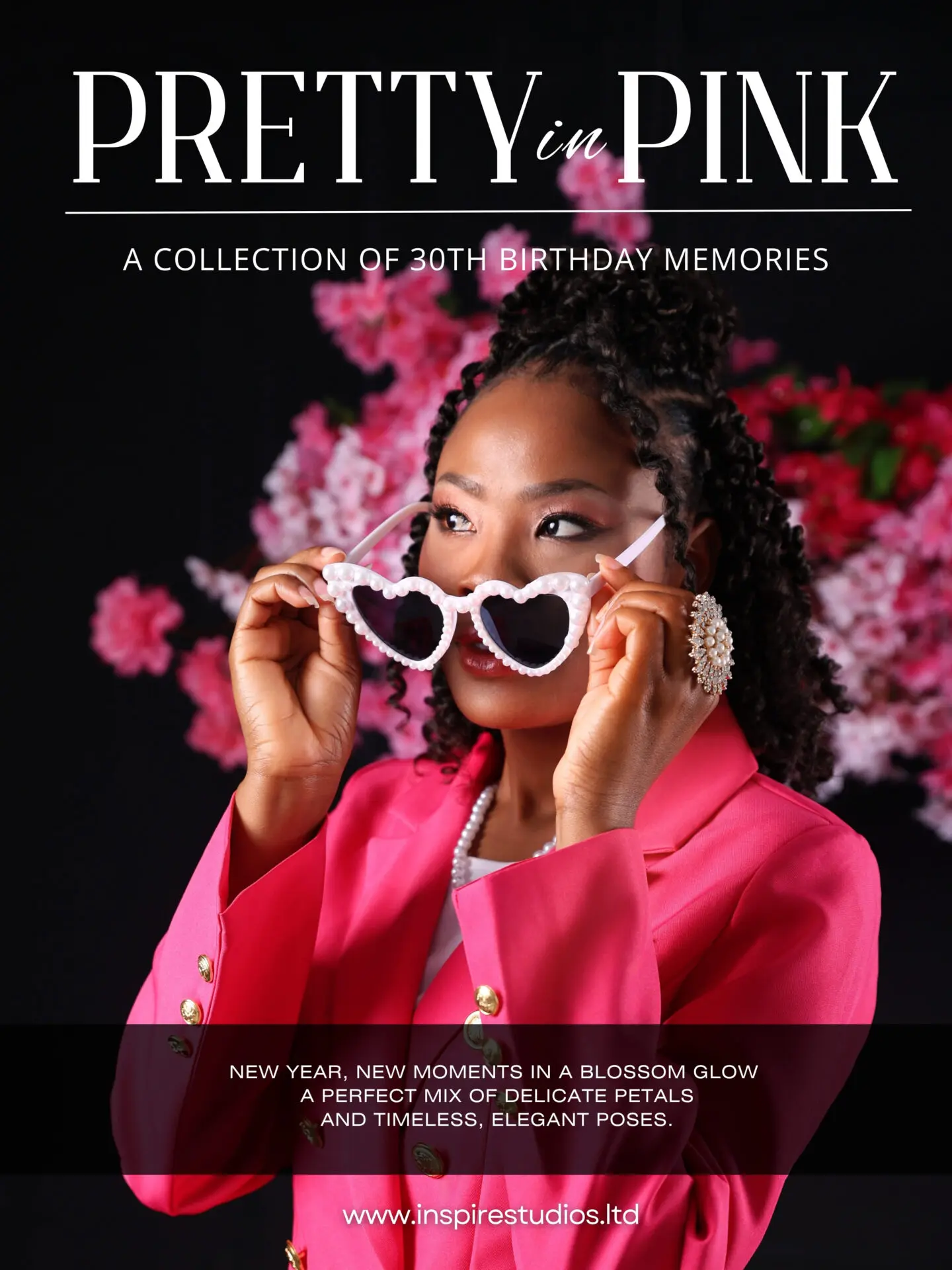 30th birthday photoshoot in London studio TikTok reel cover.