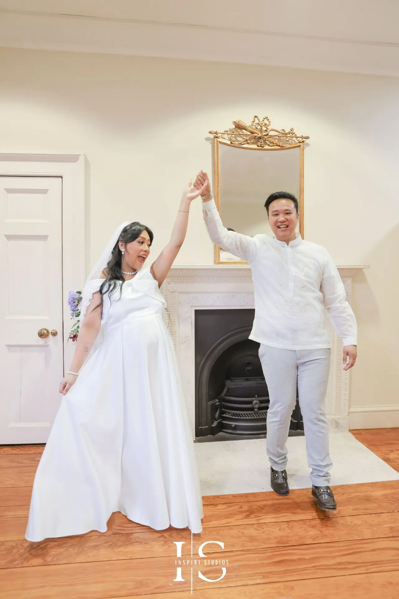Registry ceremony photography capturing a couple during their civil wedding in Bexley.